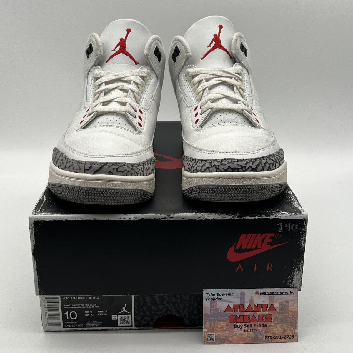 Jordan Brand Air Jordan 3 white cement reimagined Size US 10 / EU 43 - 2 Thumbnail