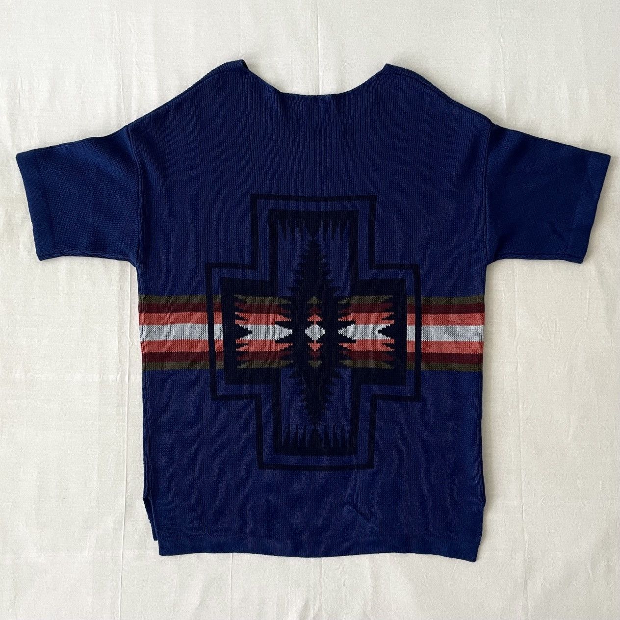 Pendleton Pendleton Harding Cotton Sweater Aztec Motif in Indigo Size US L / EU 52-54 / 3 - 8 Thumbnail