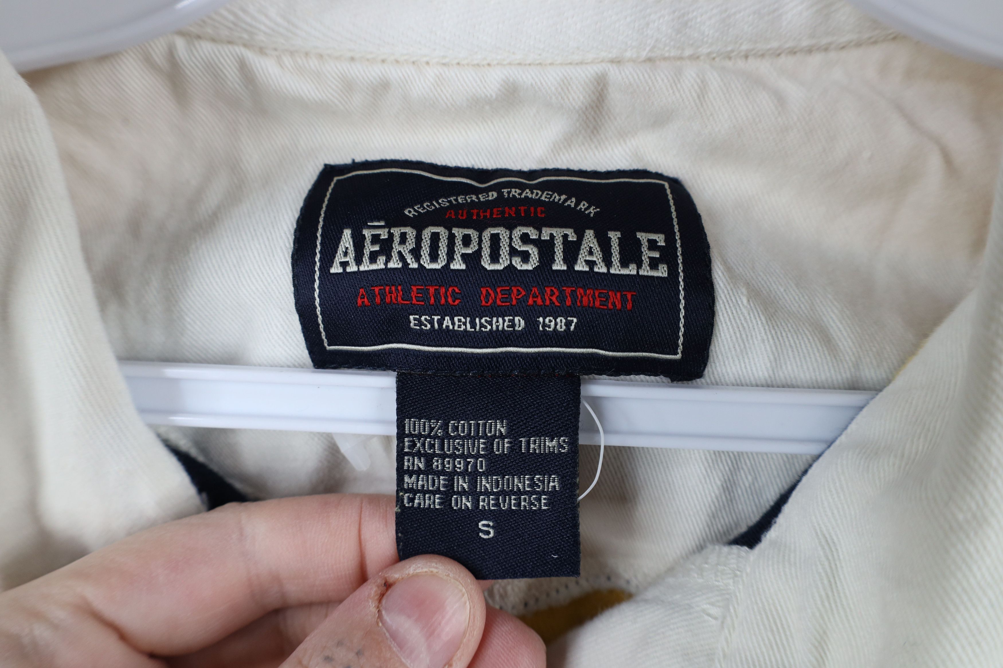 Aeropostale × Vintage Vintage 90s Y2K Aeropostale Long Sleeve Rugby Polo Shirt Size US S / EU 44-46 / 1 - 6 Thumbnail