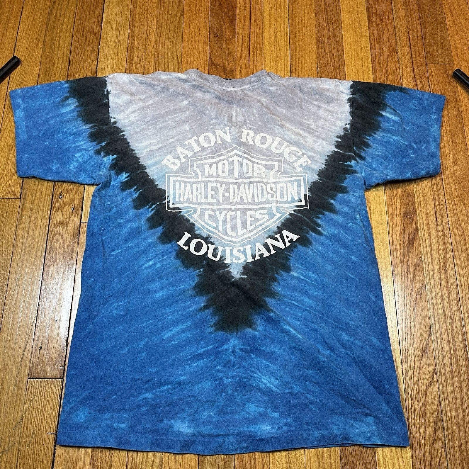 Harley Davidson VTG Harley Davidson Single Stitch T-Shirt 90s Skull Tie Dye Size US L / EU 52-54 / 3 - 9 Thumbnail
