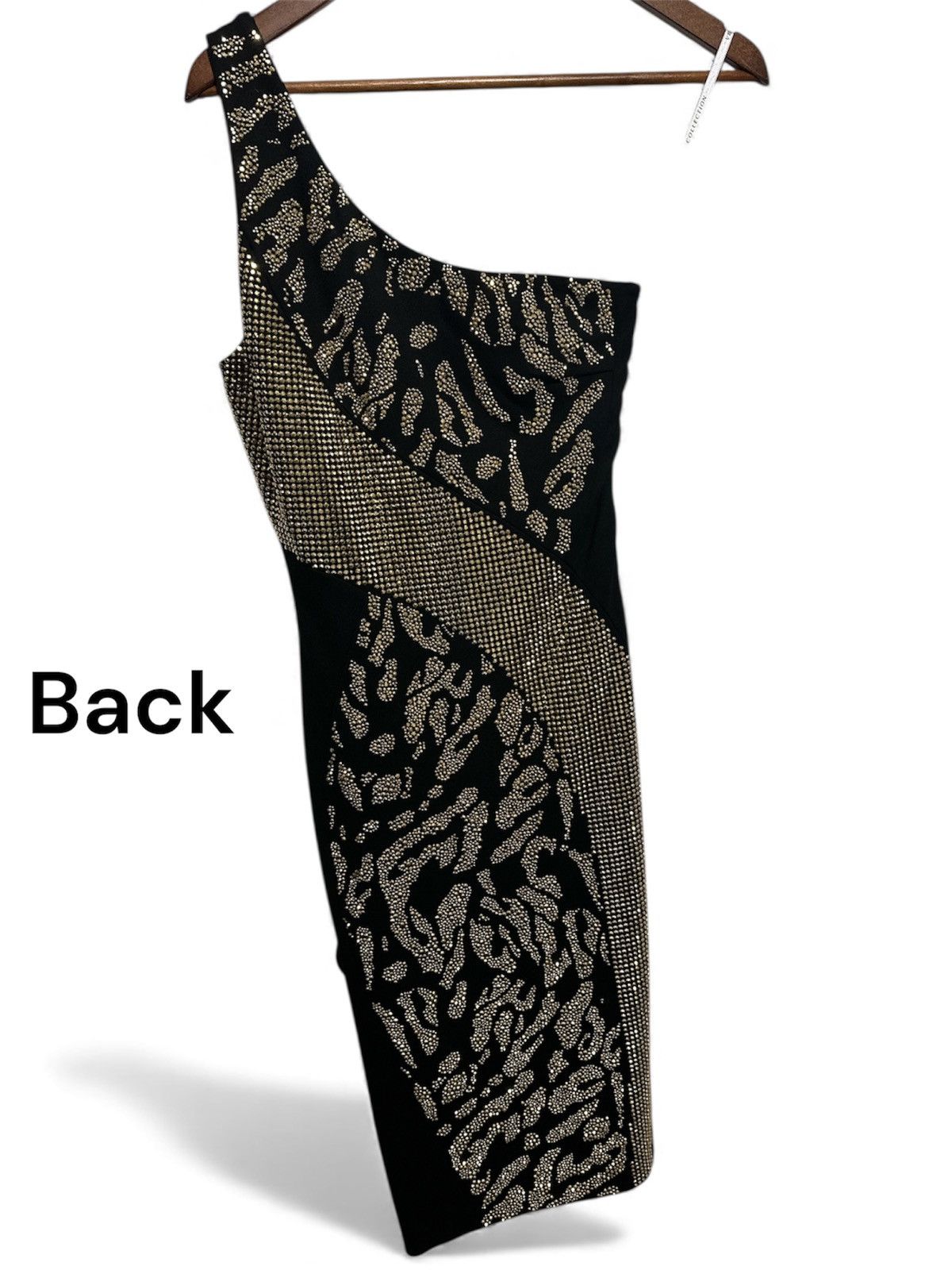 Versace Versace Donatella Era Black & Gold Crystal Mini Dress Size XS / US 0-2 / IT 36-38 - 2 Thumbnail