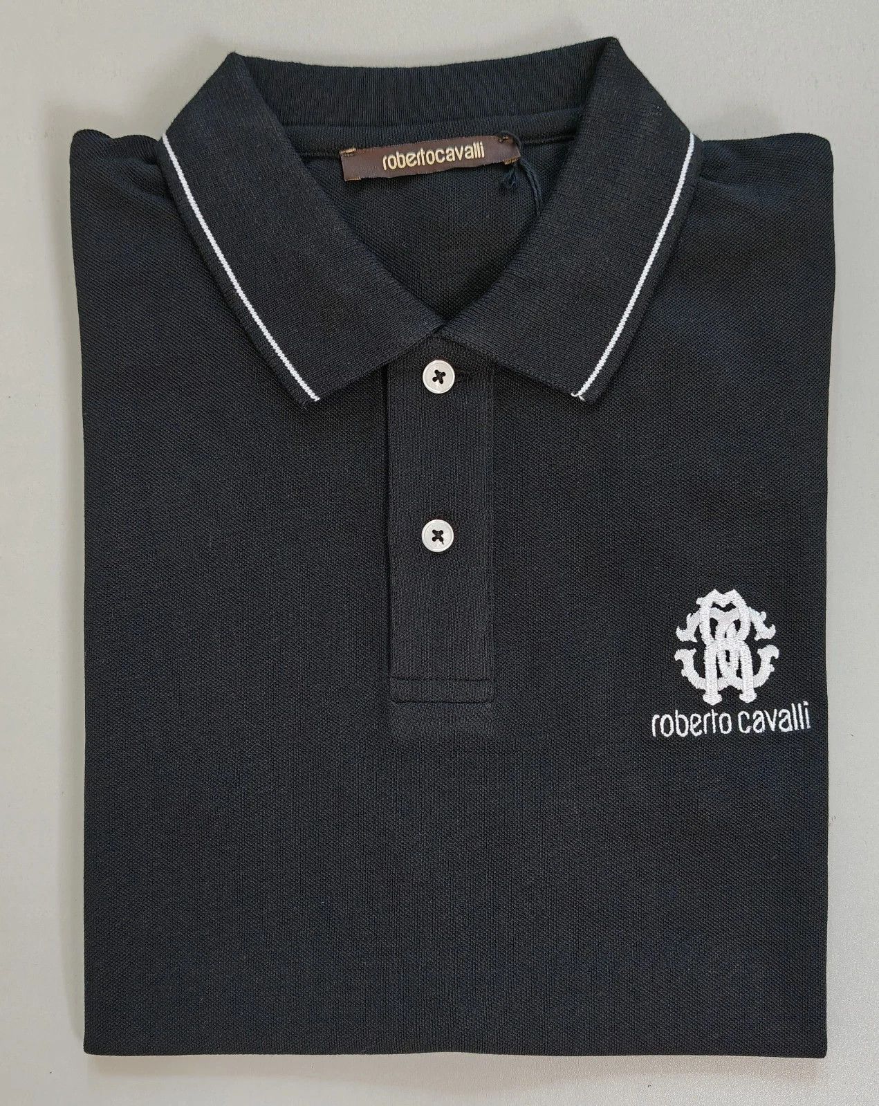 Roberto Cavalli Robert Cavalli RC Monogram-Embroidered Polo Shirt T / 6008 Size US L / EU 52-54 / 3 - 1 Thumbnail