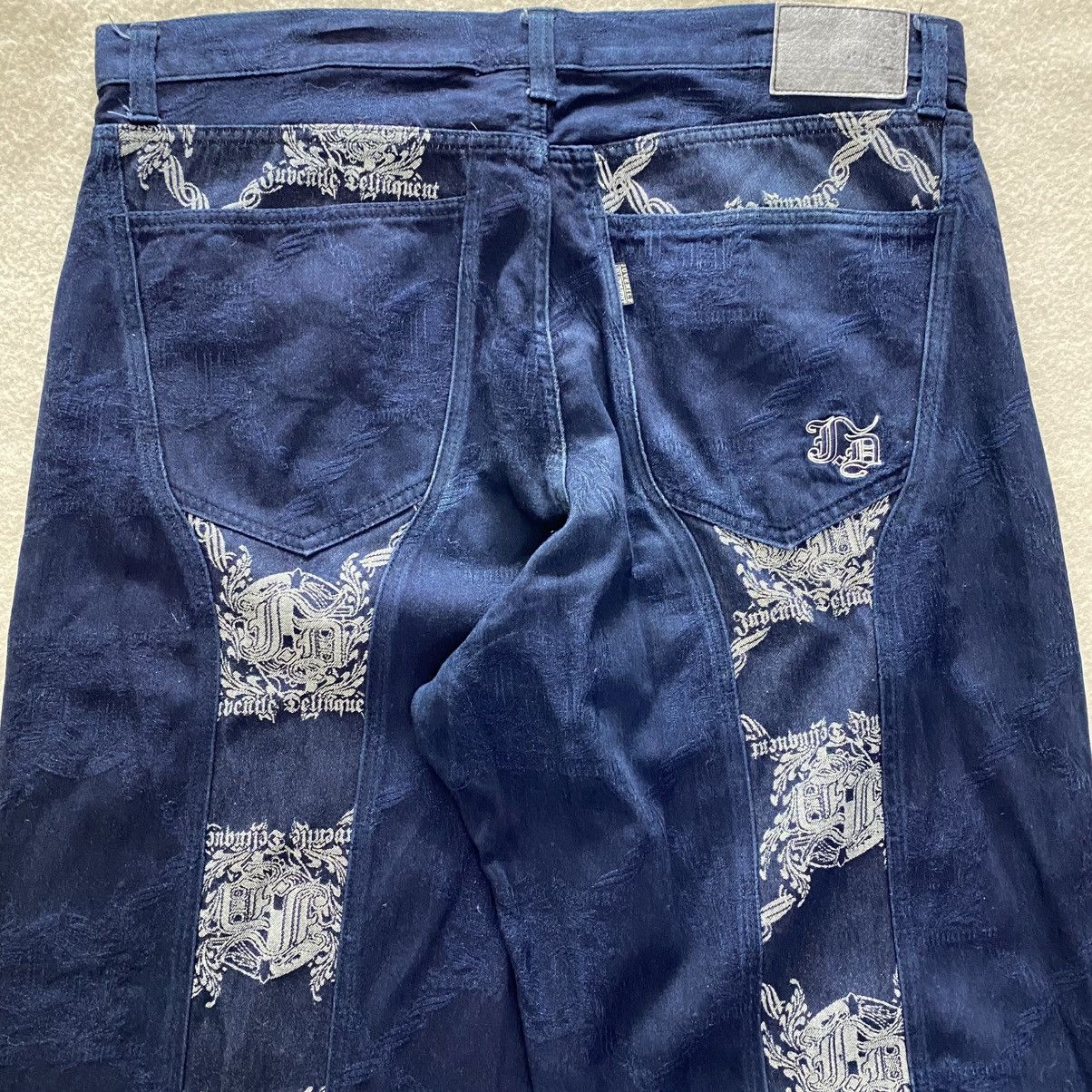 If Six Was Nine × Japanese Brand × Vintage Vintage Juvenile Delinquent Baggy Wide Denim Pants w39 Size US 39 - 2 Thumbnail