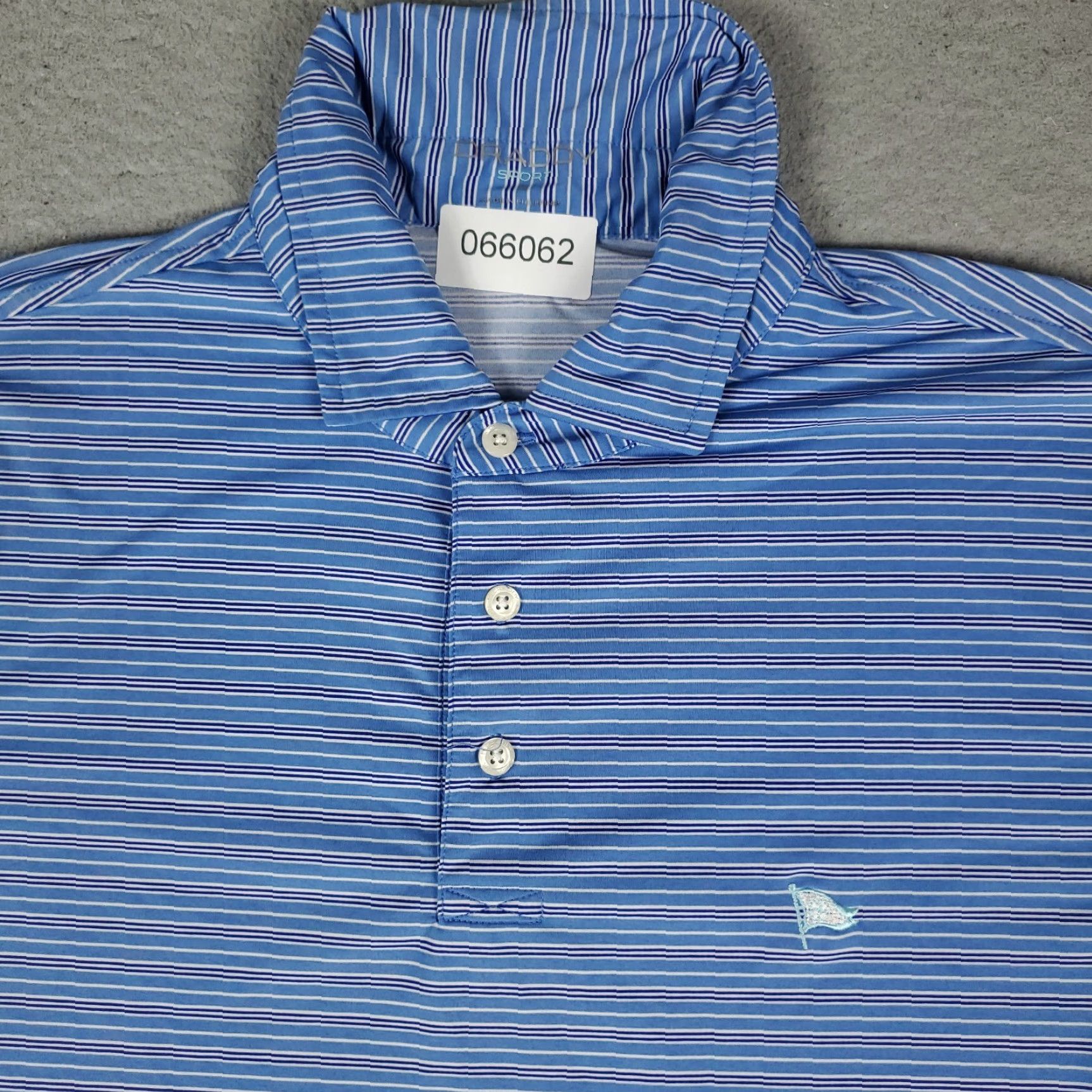 Vintage B Draddy Polo Shirt Mens Small Blue Striped Sports Shirt Polo Short Sleeve Casual Modern Preppy Size US S / EU 44-46 / 1 - 2 Thumbnail