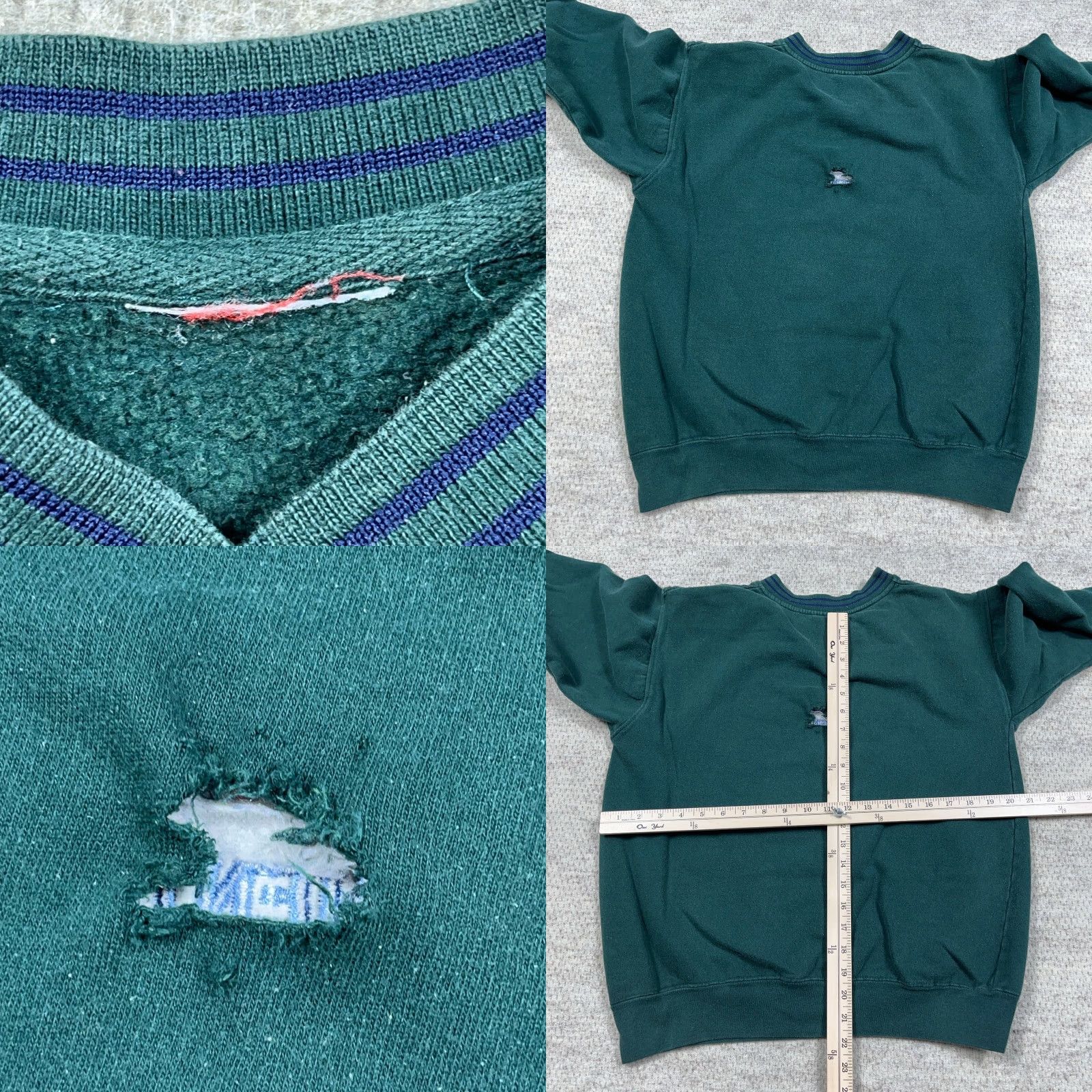 Vintage Vintage M&M's Sweatshirt Women Large Green Crewneck Embroidered Faded Hole* Size L / US 10 / IT 46 - 8 Thumbnail