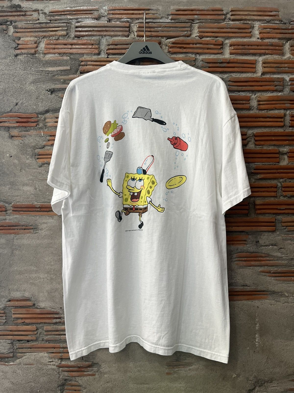 Cartoon Network Vintage Sponge Bob Krusty Krab Fine Dining STAFF 2001’s Tee Size US XL / EU 56 / 4 - 3 Thumbnail