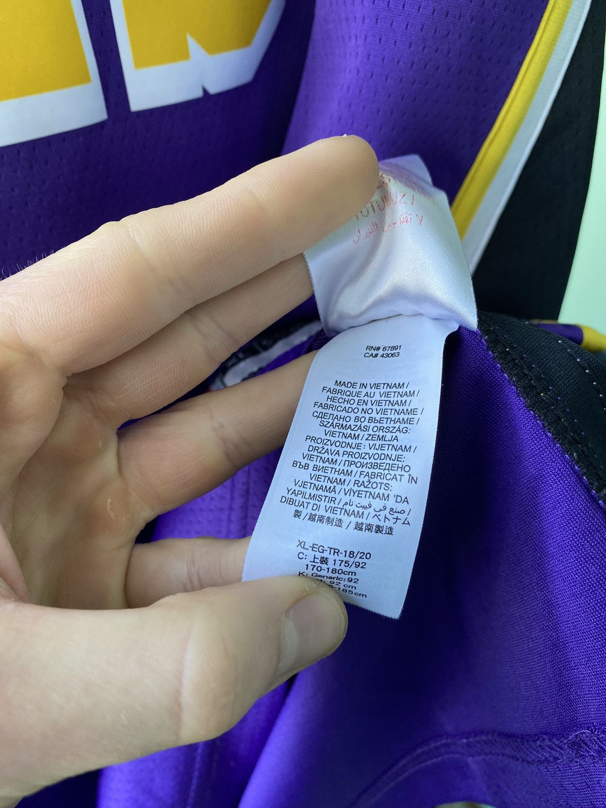 Jordan Brand #23 James L.A.Lakers Jordan Brand NBA Basketball Jerseys Size US XL / EU 56 / 4 - 13 Thumbnail