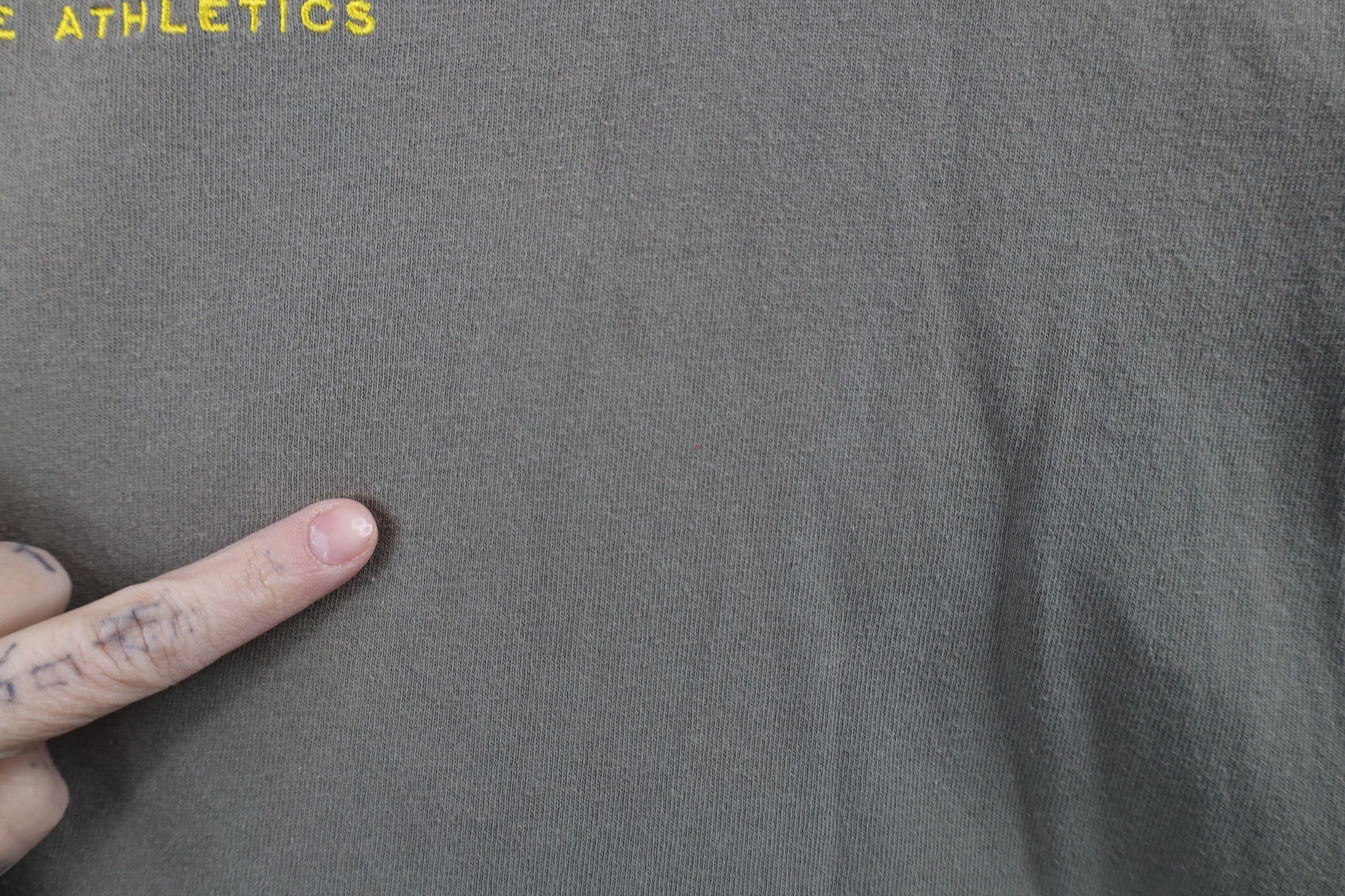 Nike × Vintage Vintage 90s Nike Athletics Center Swoosh Long Sleeve T-Shirt Size US XXL / EU 58 / 5 - 6 Thumbnail