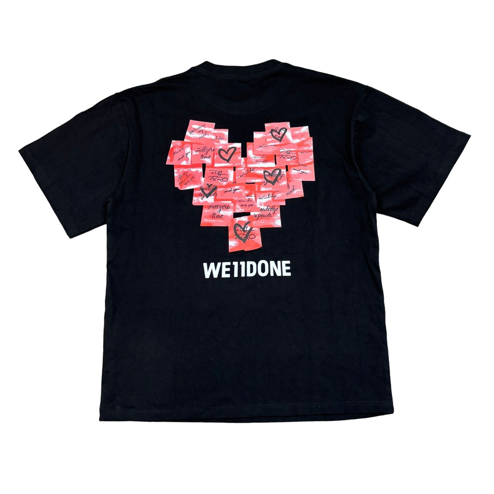 We11Done ♥ Vintage Heart T-Shirt/追跡付 White-Heart-Patch-We11done-T-