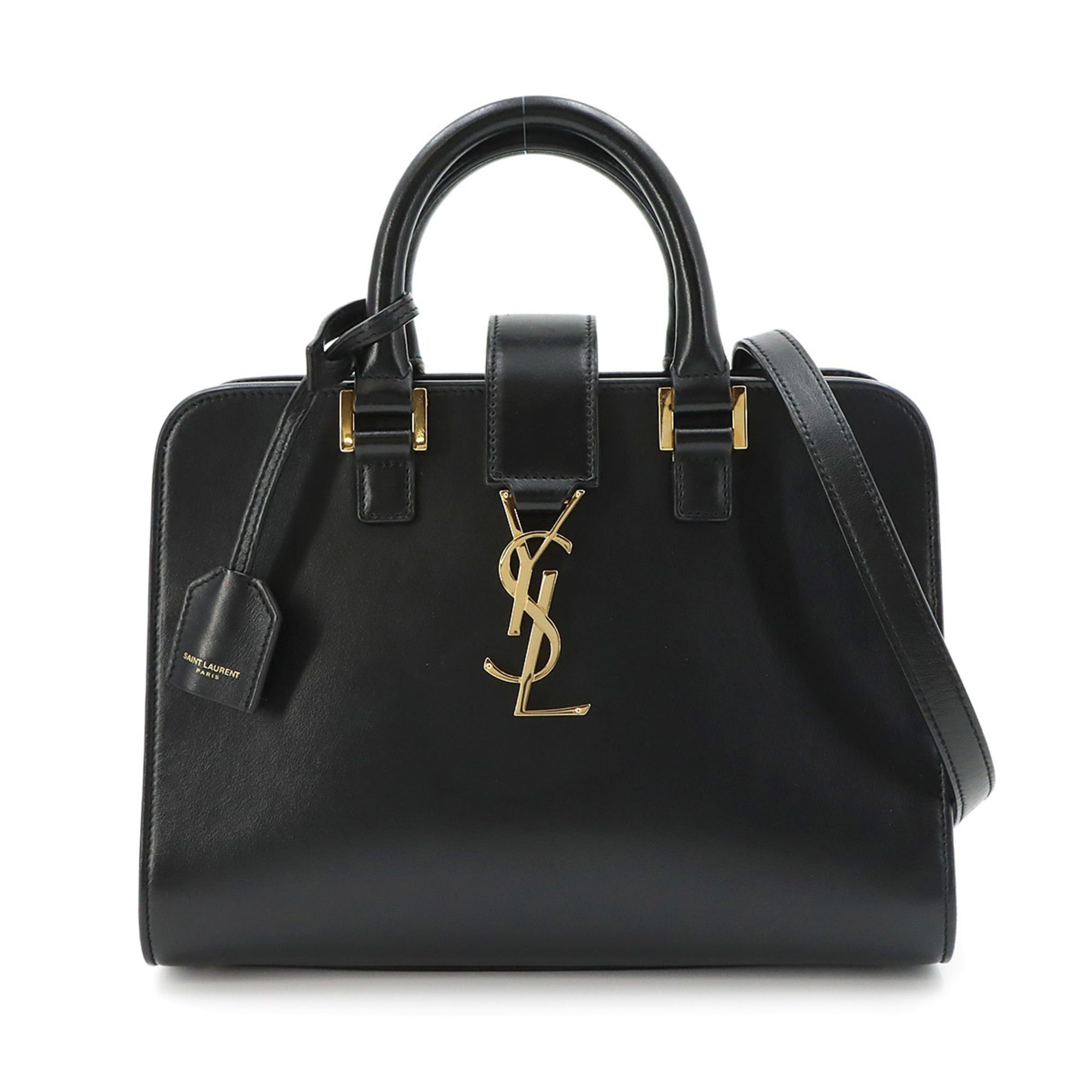 Saint Laurent Paris Saint Laurent Baby Cabas 2-way Hand/Shoulder Handbag, Leather, Black, 472466 Size ONE SIZE - 1 Thumbnail