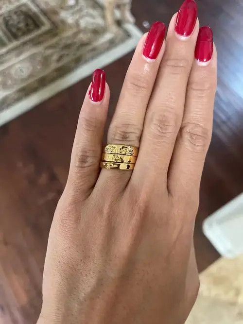 Japanese Brand David Eye Gold Rings Size ONE SIZE - 3 Thumbnail