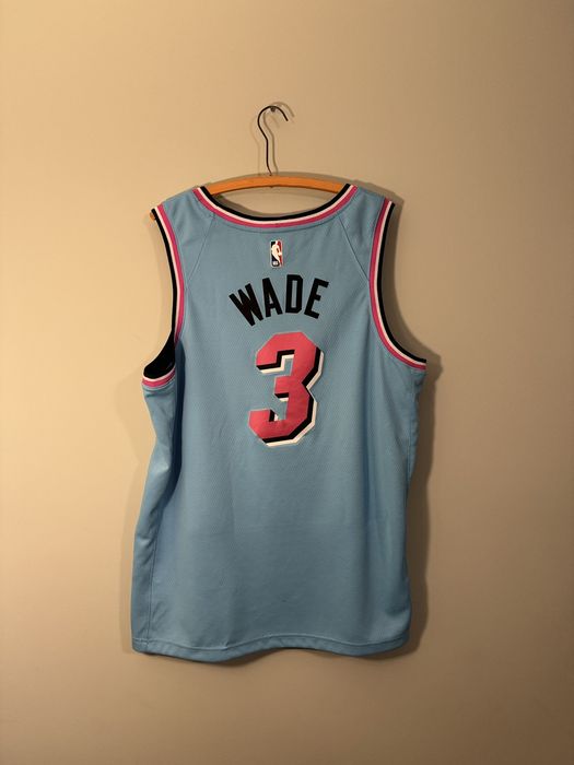 NBA MIAMI HEAT DWAYNE WADE MIAMI VICE CITY SWINGMAN JERSEY XL 52