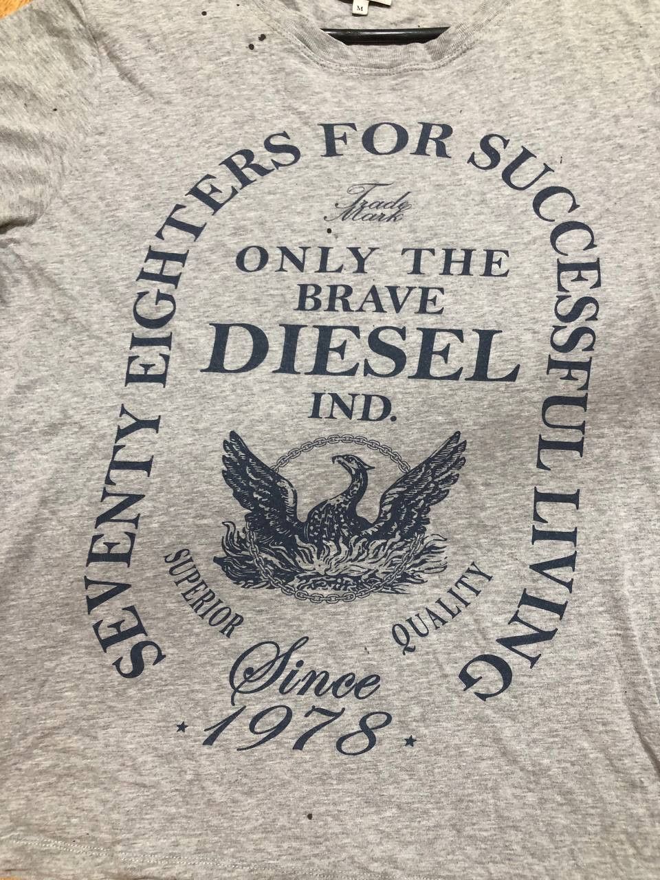 Diesel Vintage Diesel Gray Big Y2K Logo Short Sleeve T-Shirt Size M Size US M / EU 48-50 / 2 - 5 Thumbnail