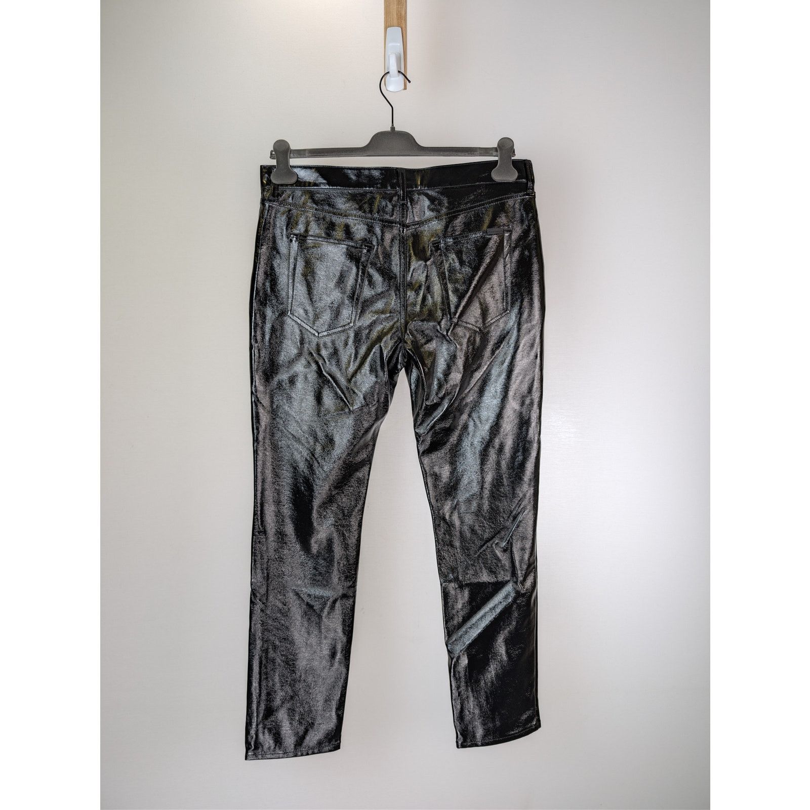 Saint Laurent Paris o1rshd1 Skinny 5 Pocket Med Venice Shiny Lacquered Pants Size US 32 / EU 48 - 10 Thumbnail