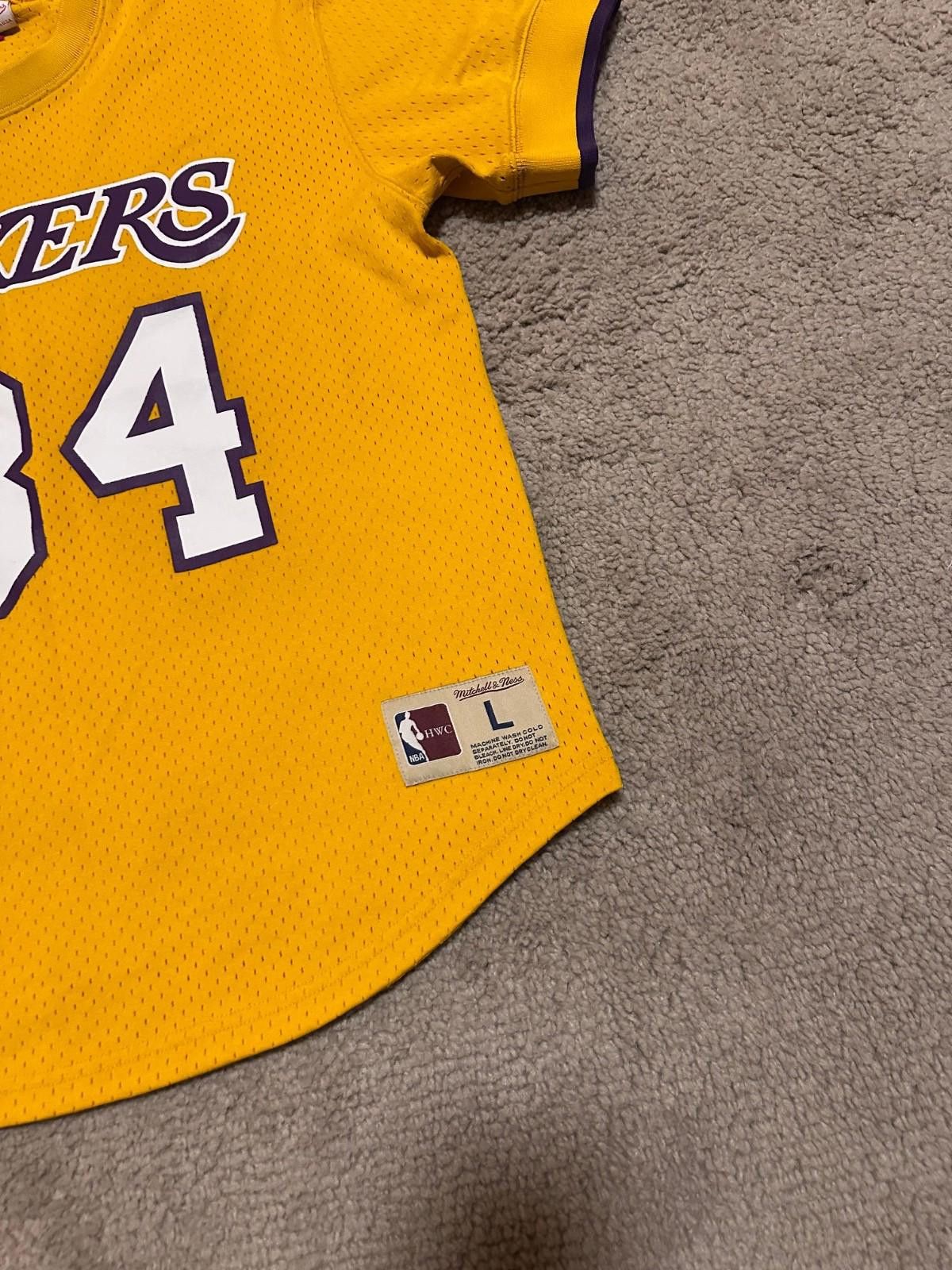 Mitchell & Ness Mitchell Shaq Lakers T Shirt Men's Shaquille O'Neal Sz L Size US L / EU 52-54 / 3 - 2 Thumbnail