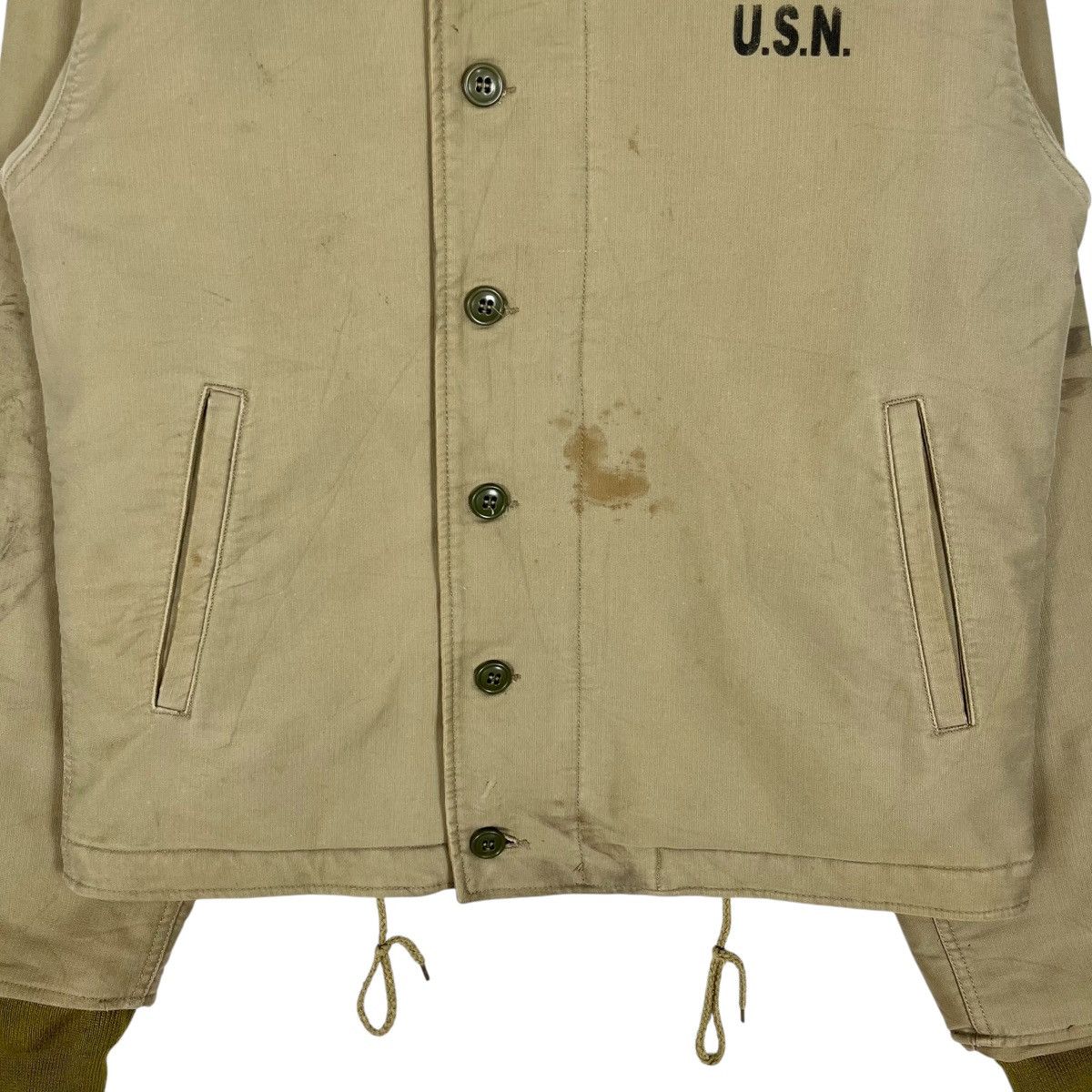Vintage Vintage 70s Korean Wars Reproduction USN Deck Jacket Size US S / EU 44-46 / 1 - 4 Thumbnail