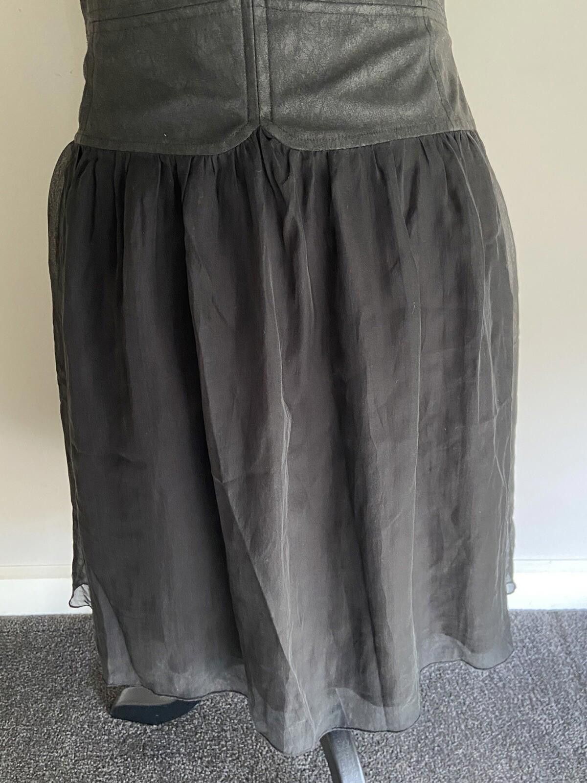 Bardo Bardot Skirt Drop Waist Linen Black - Sz AU/UK 8 US 4 Size 27" / US 4 / IT 40 - 8 Thumbnail