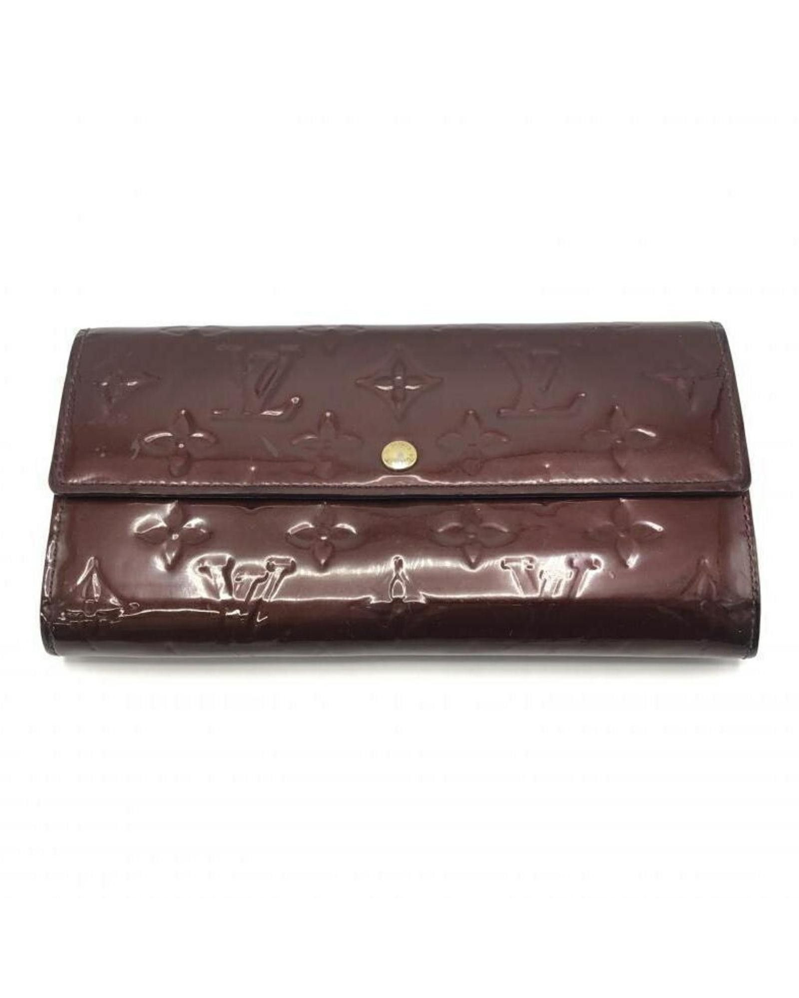 image of Louis Vuitton Sophisticated Tri-Fold Wallet In Rich Wine Color in Burgundy, Women's