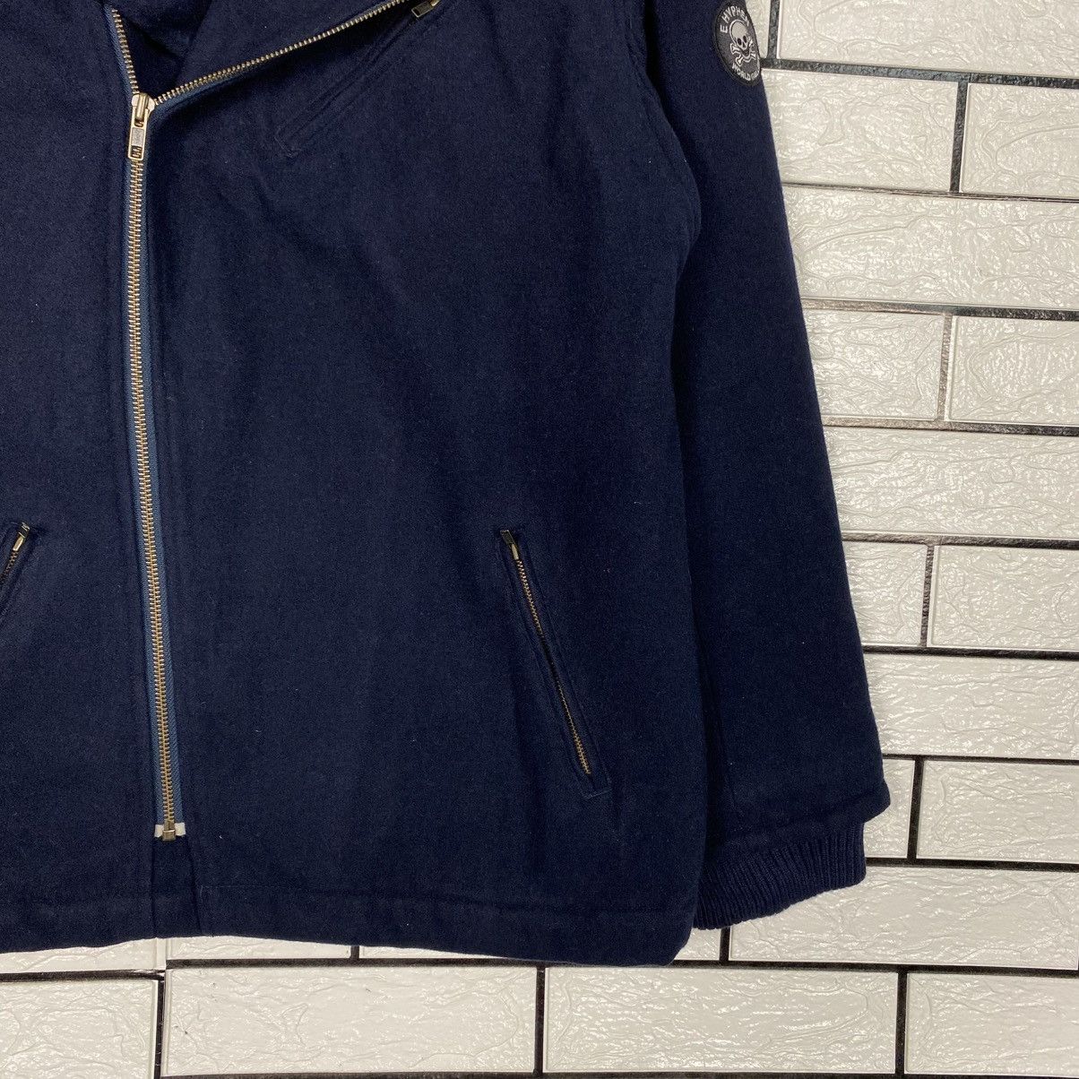 Japanese Brand Ehyphen World Gallery Wool Biker Jacket Double Collar Size US M / EU 48-50 / 2 - 6 Thumbnail