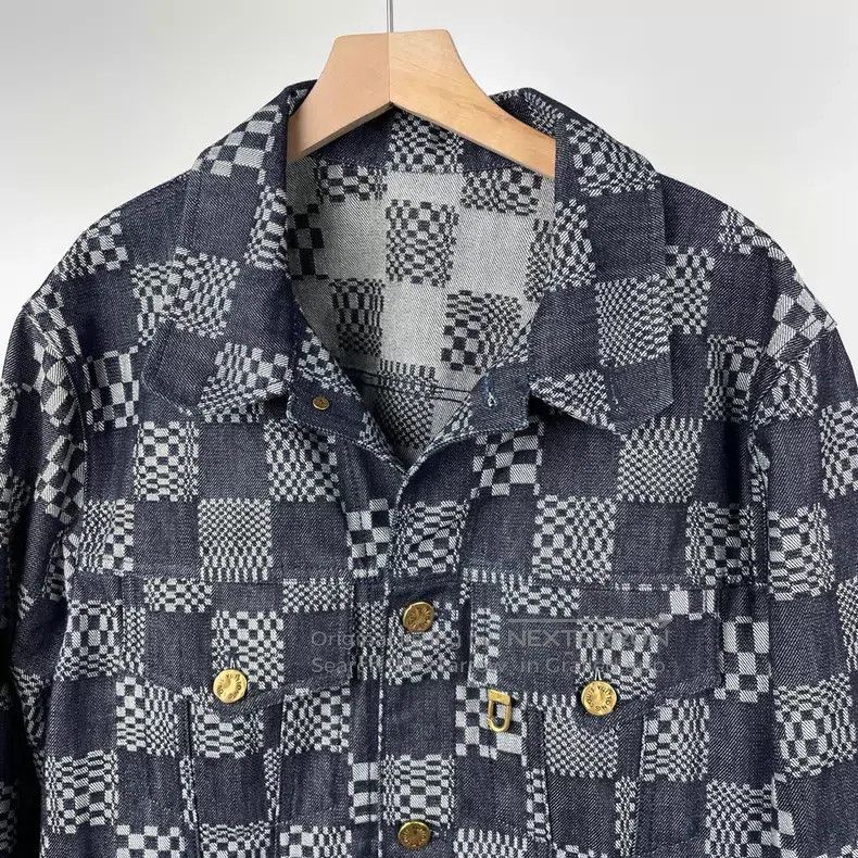 Louis Vuitton Louis Vuitton Black Checkerboard Denim Jacket Size US M / EU 48-50 / 2 - 3 Thumbnail