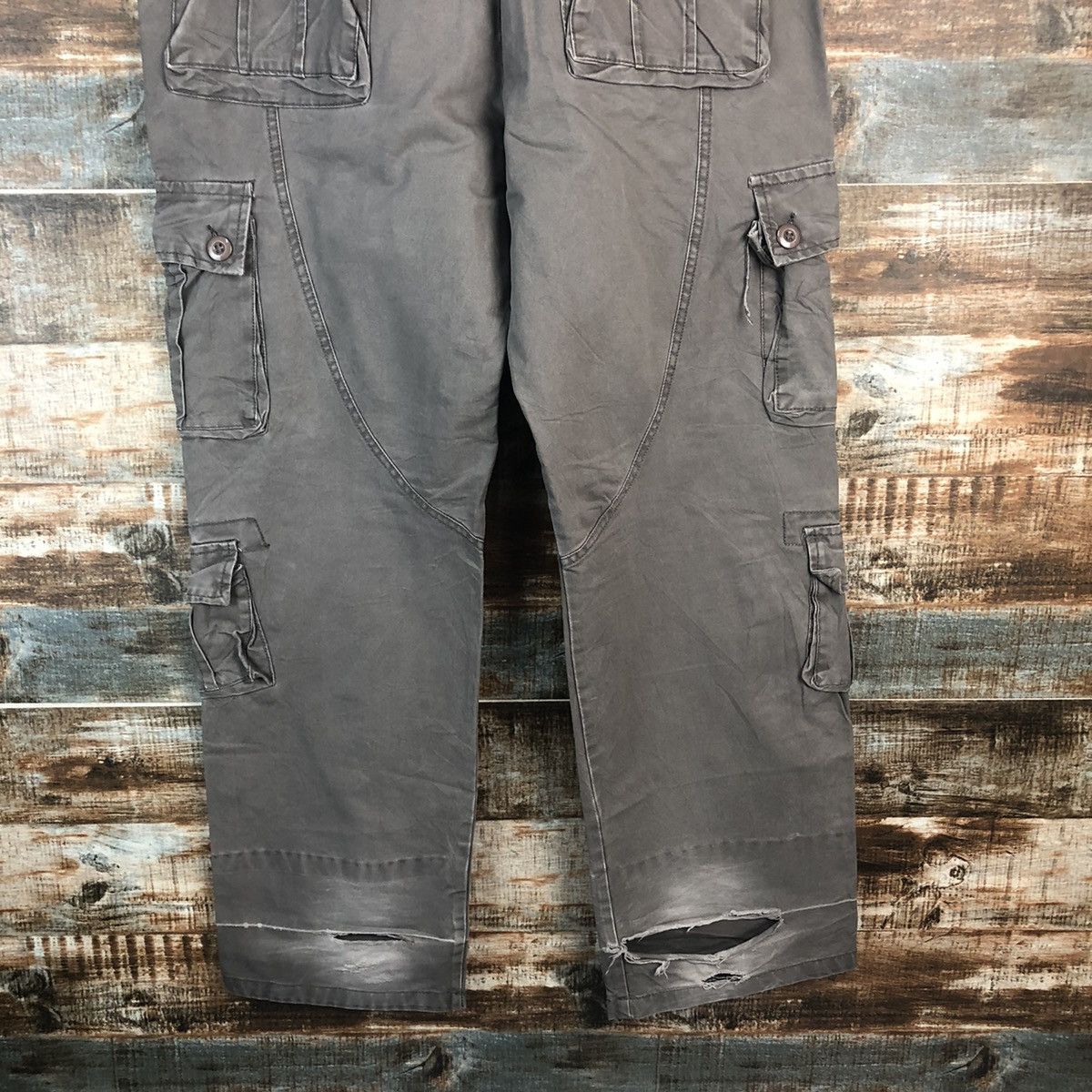 Japanese Brand DL Japanese Brand Brown Cargo Multipocket Pants #C657 Size US 36 / EU 52 - 17 Thumbnail