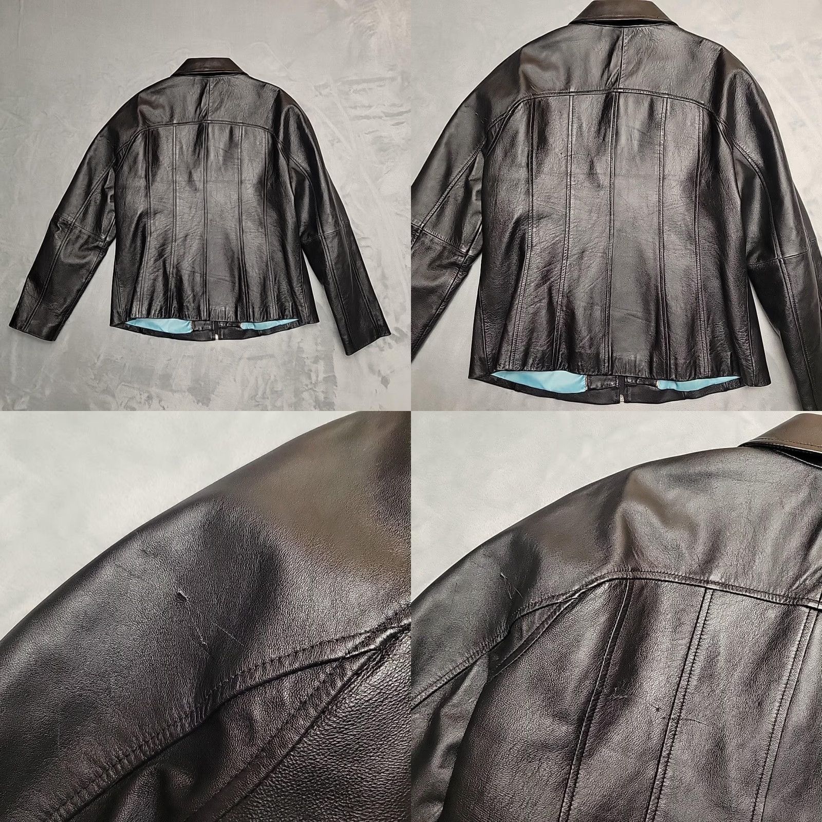 Vintage VINTAGE Wilsons Leather Jacket Womens XL Black Genuine Leather Moto Minimal Y2K 90s Biker Full Zip Lined Pockets Zipped Pockets Collared Size XL / US 12-14 / IT 48-50 - 8 Thumbnail