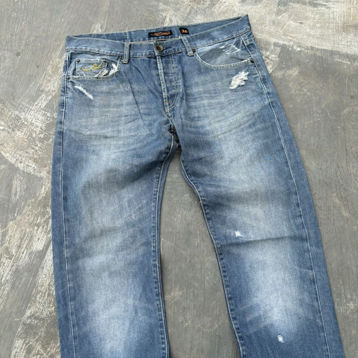Ed Hardy Crazy Vintage Edhardy Spell Out 🦁 Jeans Size US 36 / EU 52 - 7 Thumbnail