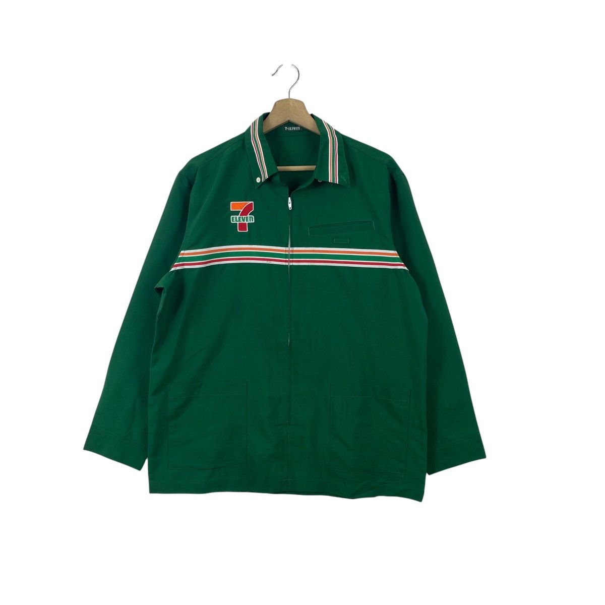 Vintage Vintage 7-ELEVEN Employee Work Jacket Zip Up Uniform Size US L / EU 52-54 / 3 - 1 Thumbnail