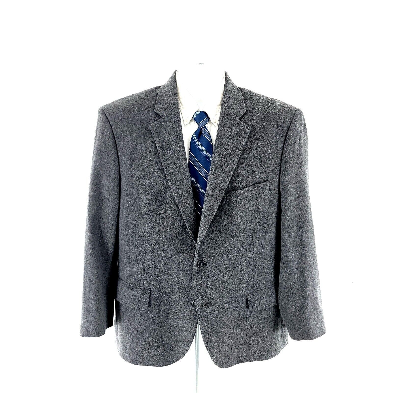Jos. A. Bank Jos A Bank Flannel Wool Cashmere Gray 2 Button Sport Coat 42 Size 42S - 4 Thumbnail