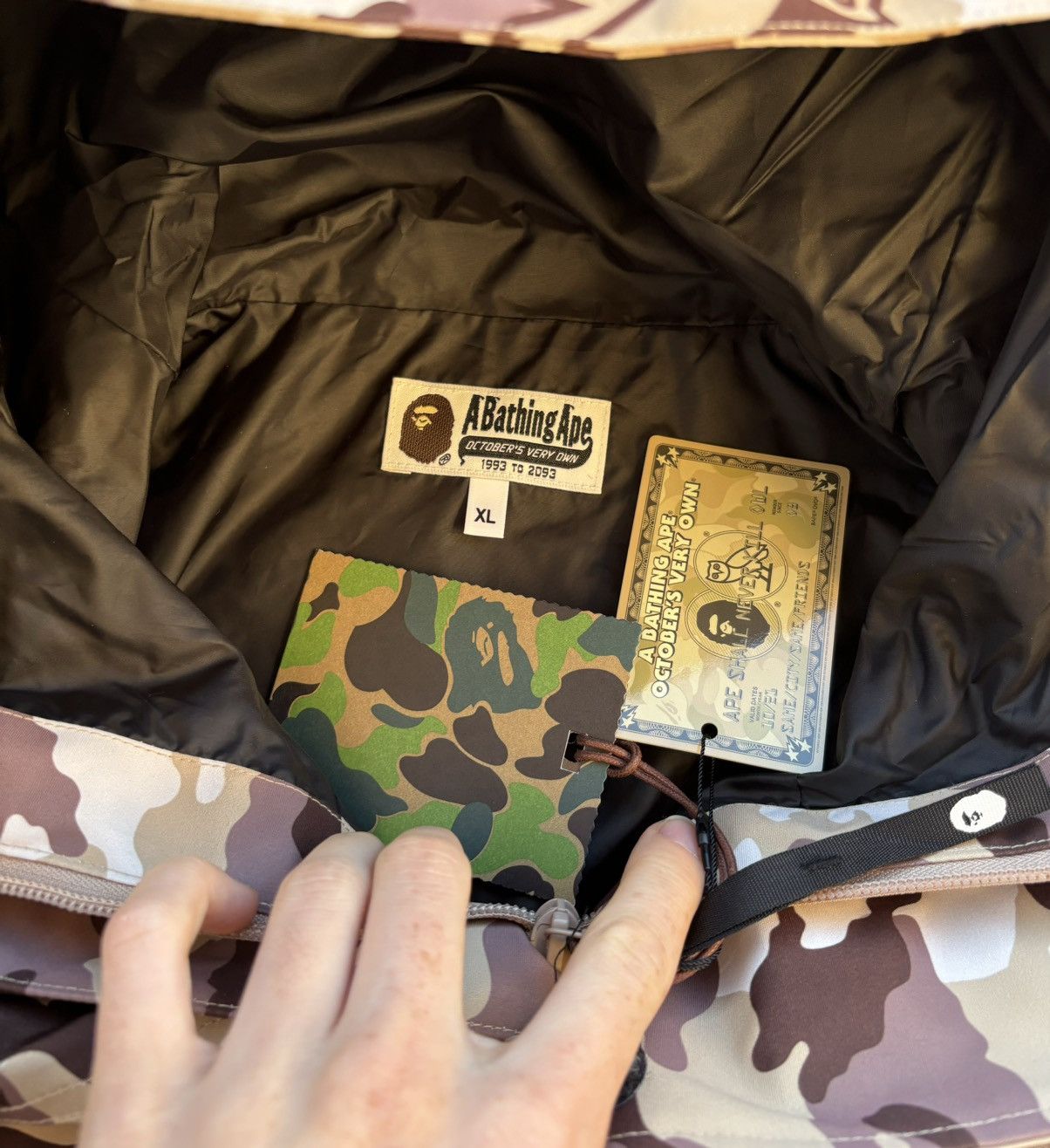 Bape × October's Very Own Bape x OVO Beige Woodland Camo Snowboard Jacket Size US XXL / EU 58 / 5 - 5 Thumbnail