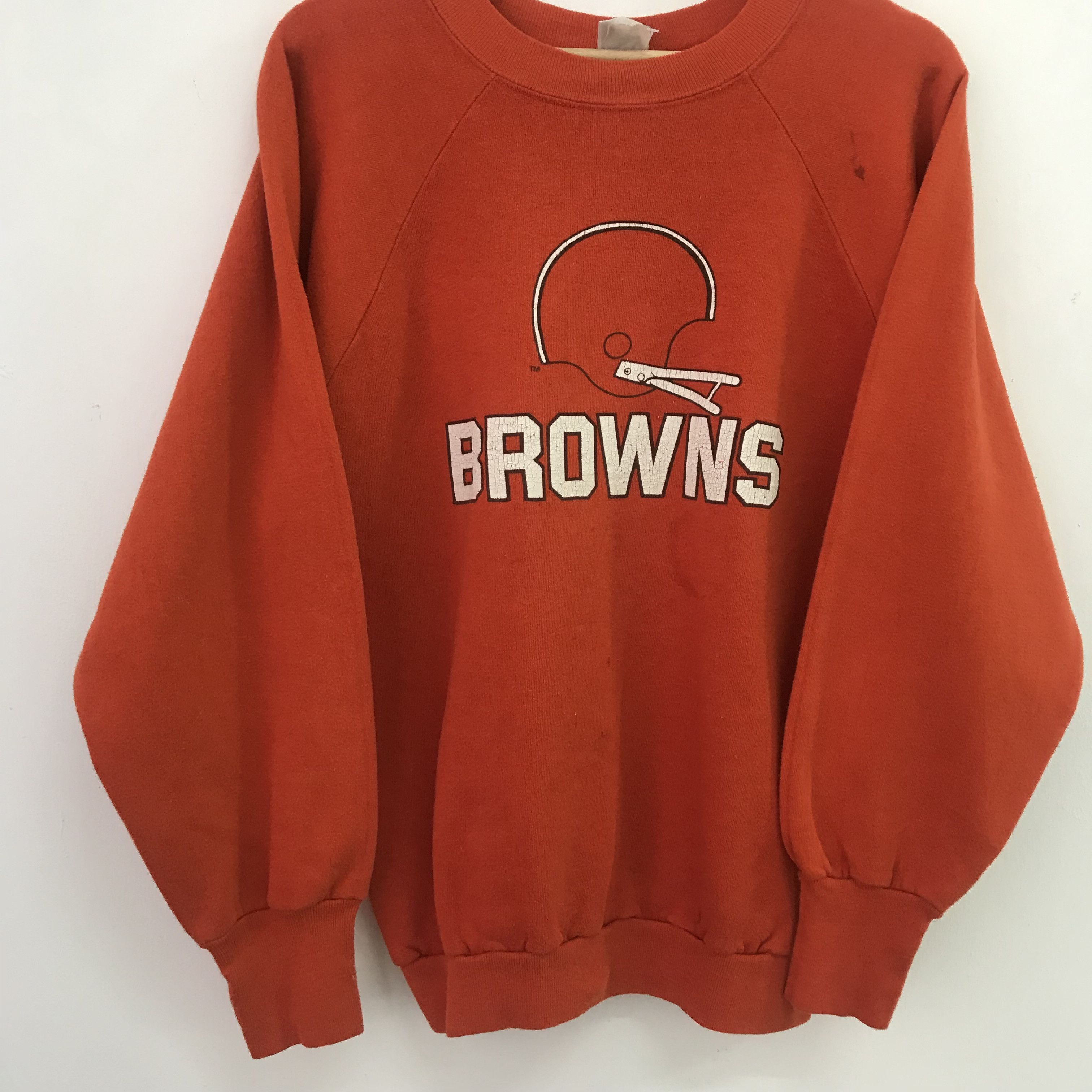 Vintage Vintage 90s Cleveland Browns Orange Sweatshirt - 304 Size US L / EU 52-54 / 3 - 8 Thumbnail
