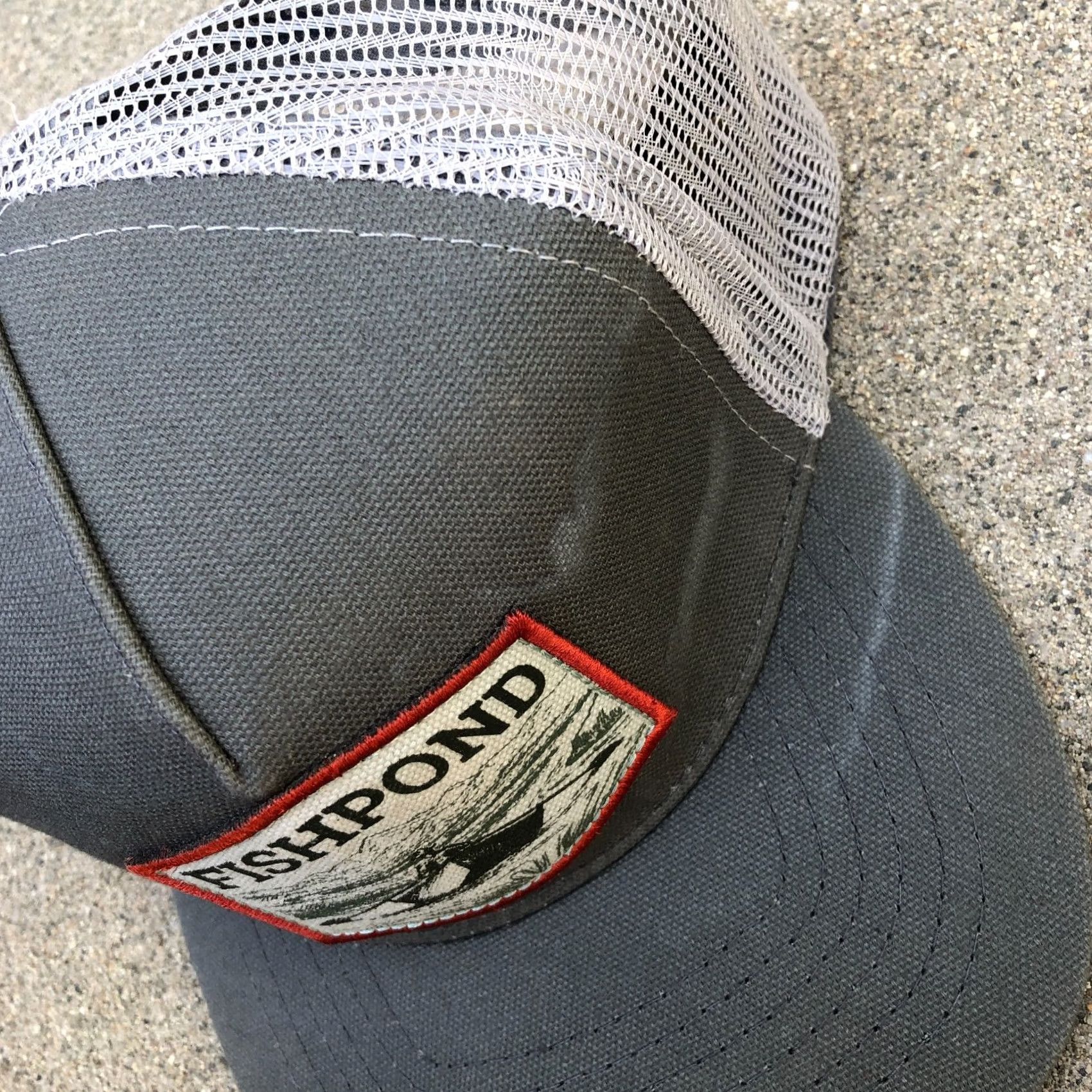 Vintage FISHPOND Trucker Hat Men's One Size Snapback Cap Grey Adjustable Size ONE SIZE - 3 Thumbnail