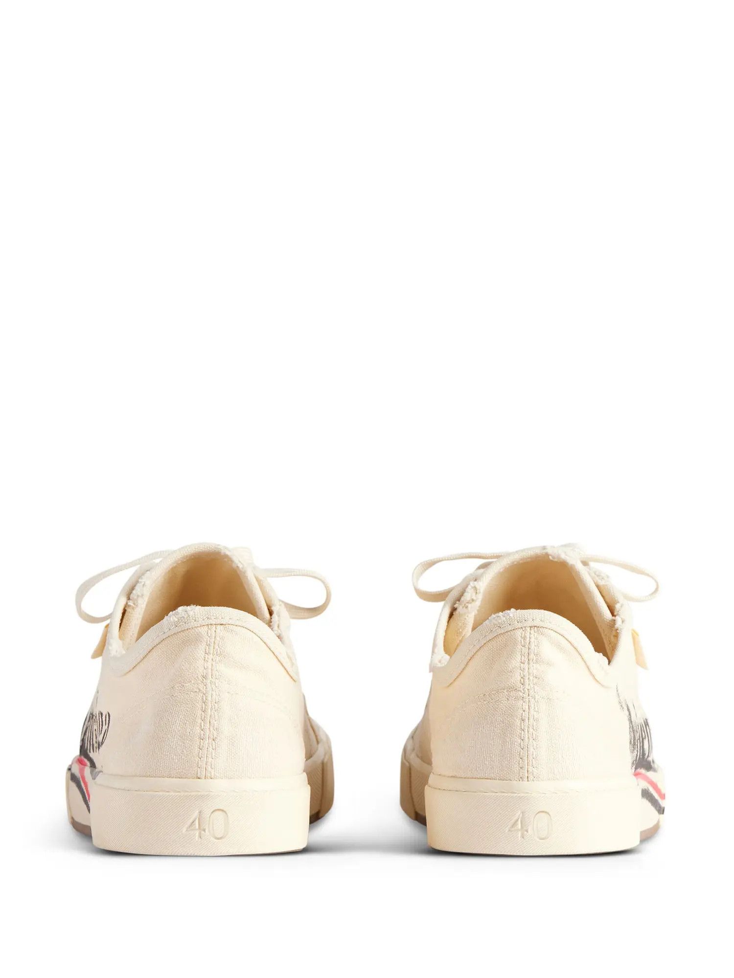 Balenciaga o1srvl11e0325 Paris Low Top Sneakers in Beige Size US 12 / EU 45 - 5 Thumbnail