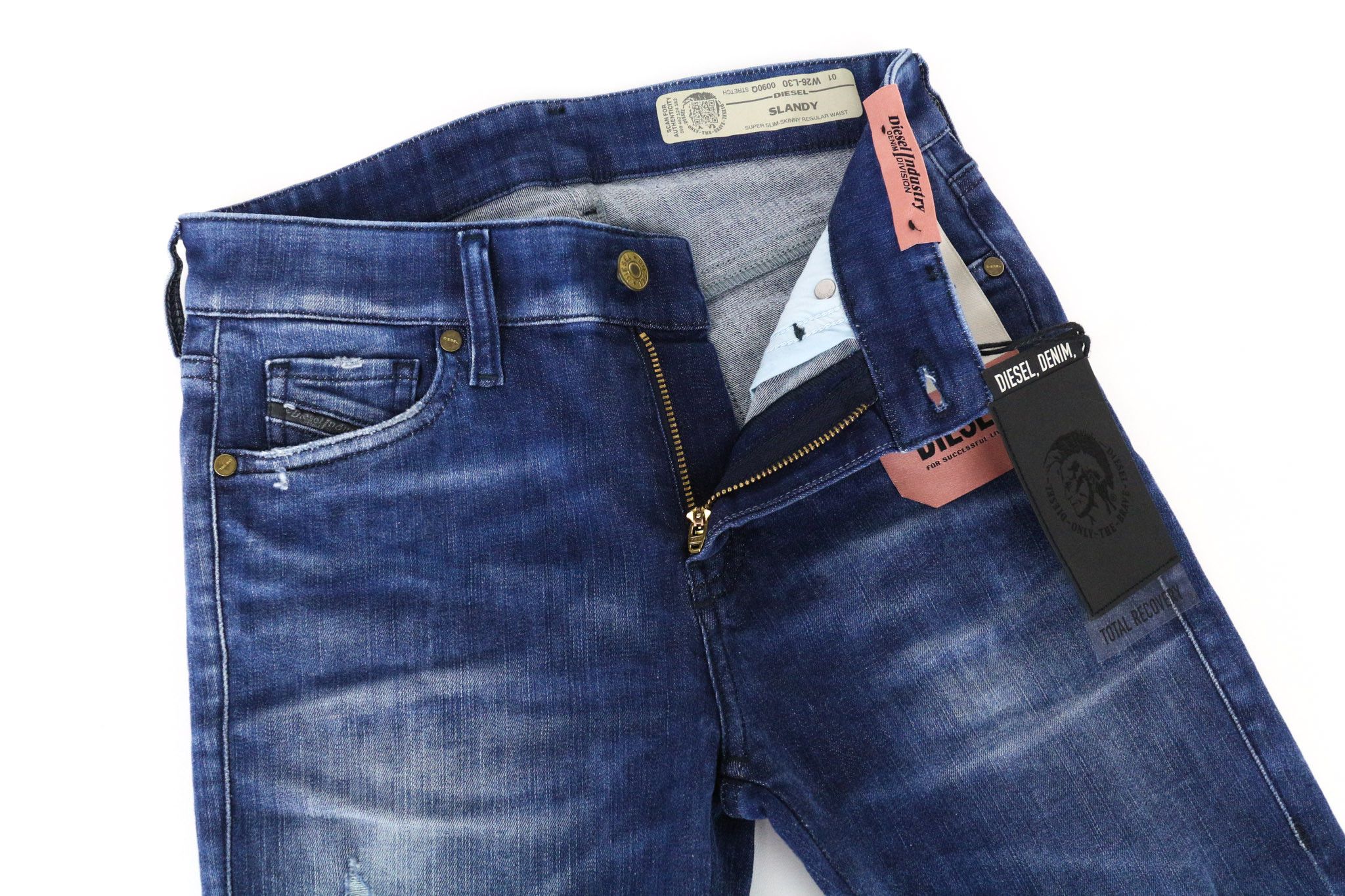 Diesel SLANDY 0090Q W26/L30 Blue Stretch Jeans 70947 Size 26" / US 2 / IT 38 - 3 Thumbnail