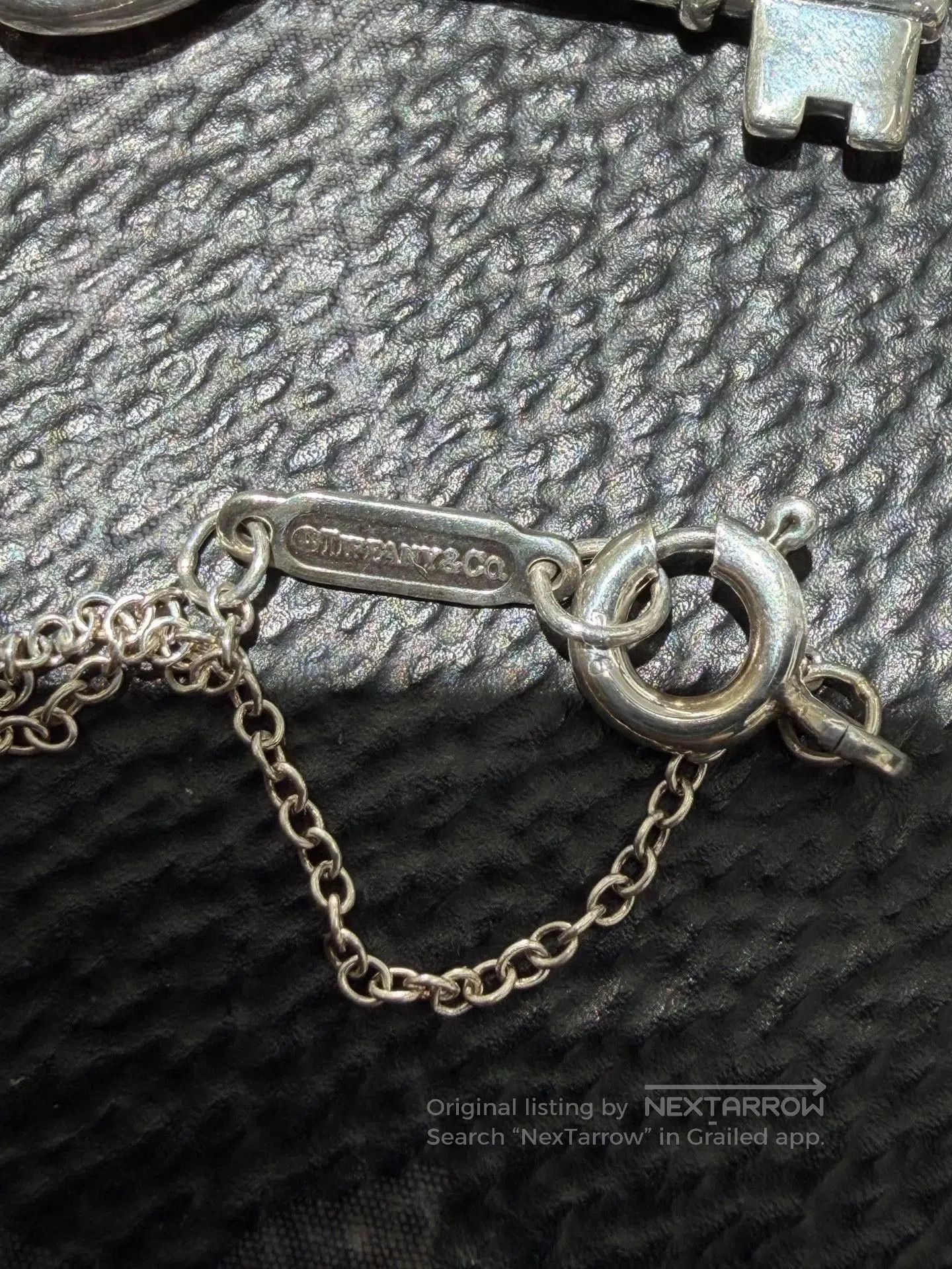 Tiffany & Co. Tiffany 925 Silver Blue Enamel Key Necklace. Size ONE SIZE - 7 Thumbnail