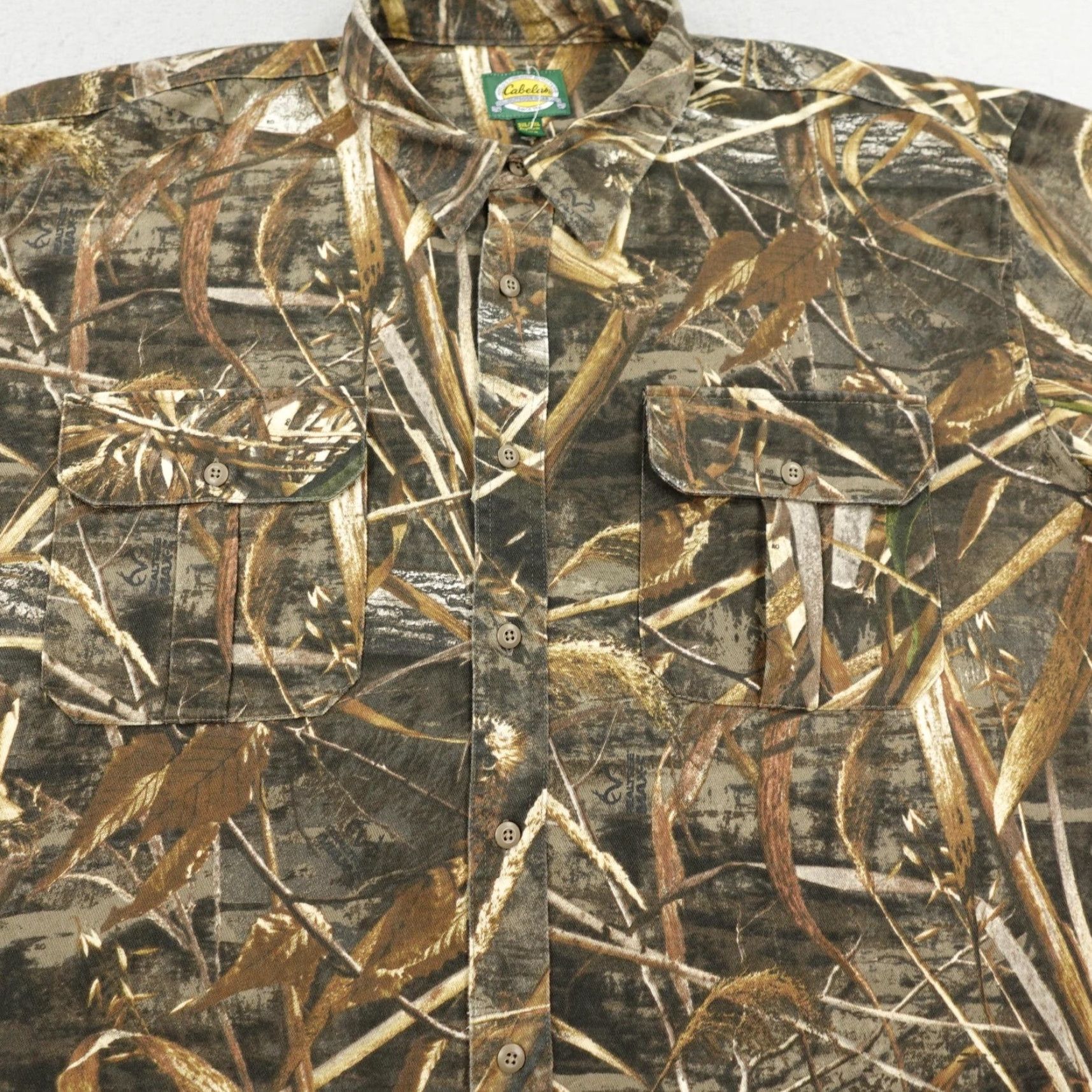 Vintage Cabela's Shirt Mens 2XL Realtree Green Camo Flannel Button Up Hunting Outdoors Camouflage Pattern Casual Workwear Size US XXL / EU 58 / 5 - 3 Thumbnail