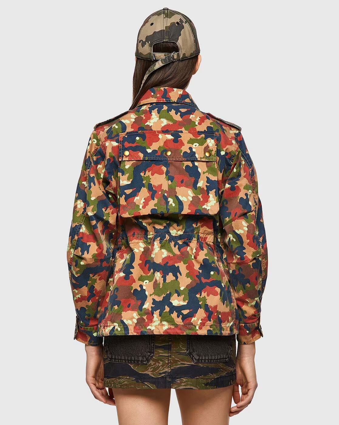 Diesel Diesel Camouflage G-CLAUDIA-CMF Utility Military Jacket Size XS / US 0-2 / IT 36-38 - 5 Thumbnail
