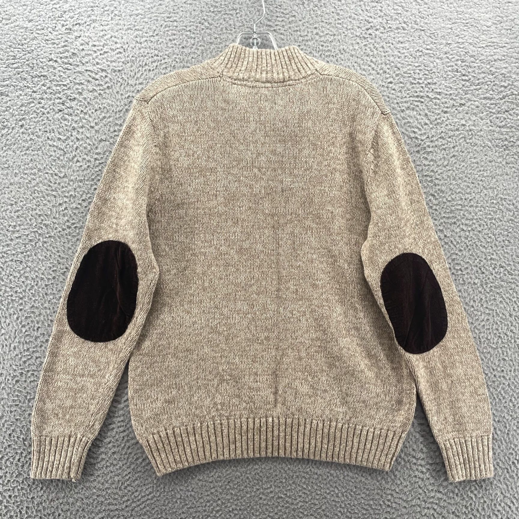 Chaps Chaps Henley Sweater Men's Small Beige Elbow Patch Fisherman Grandpa Preppy Golf Size US S / EU 44-46 / 1 - 5 Thumbnail