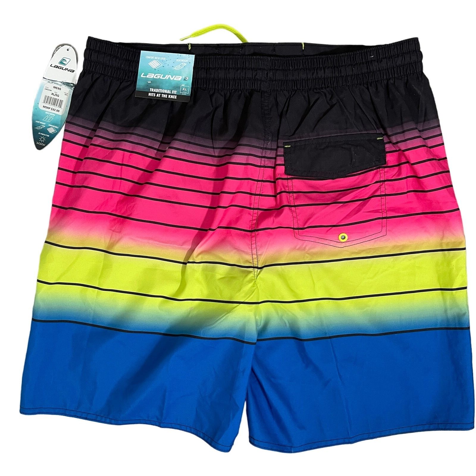 Other Laguna Swim Trunks Board Shorts UPF 50+ Ombre Stripe Sz XL Size US 37 - 2 Thumbnail