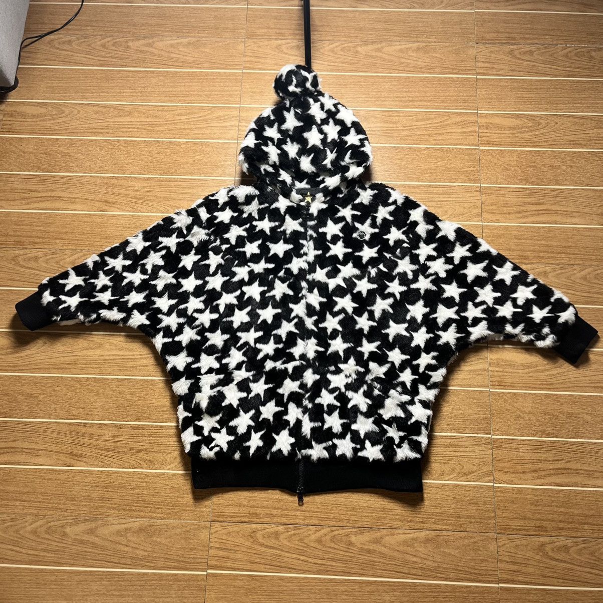 20471120 Archive Hyoma 20471120 Stars Faux Far Bat Wing Zip Up Jacket Size US S / EU 44-46 / 1 - 2 Thumbnail