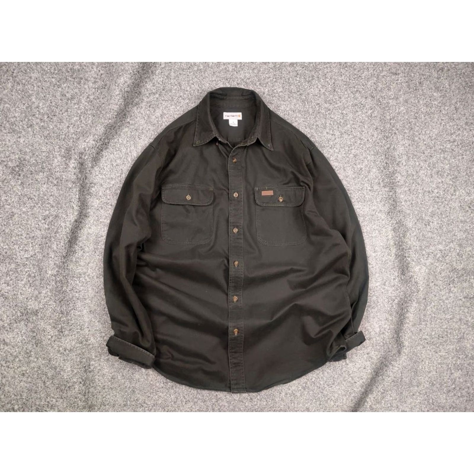 Carhartt VINTAGE Carhartt Canvas Baggy Button Shirt USA Style Shirt Men L Green 90s Outdoor Retro Size US L / EU 52-54 / 3 - 2 Thumbnail