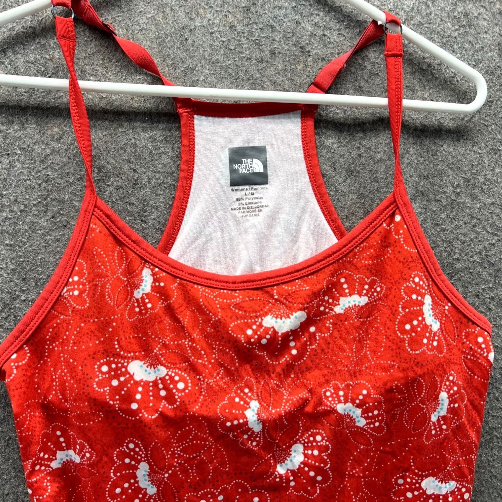 The North Face The North Face Blouse Womens L Orange Sleeveless Floral AOP Knit Polyester Shirt Casual Travel Spring Summer Mens Womens Girls Size L / US 10 / IT 46 - 2 Thumbnail