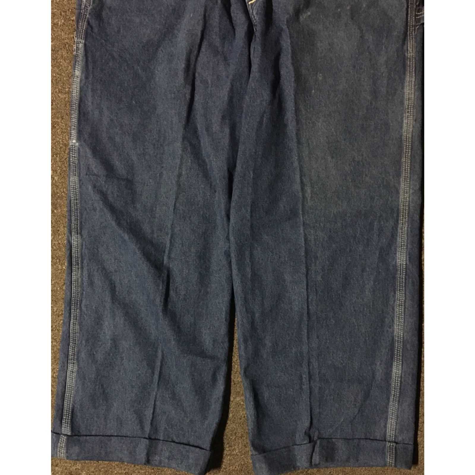 Carhartt VINTAGE Carhartt Overalls Denim 36/27 USA 90s Grunge Biker Workwear Western 80s Men's Jeans Long Inseam 27 Blue Size US 36 / EU 52 - 2 Thumbnail