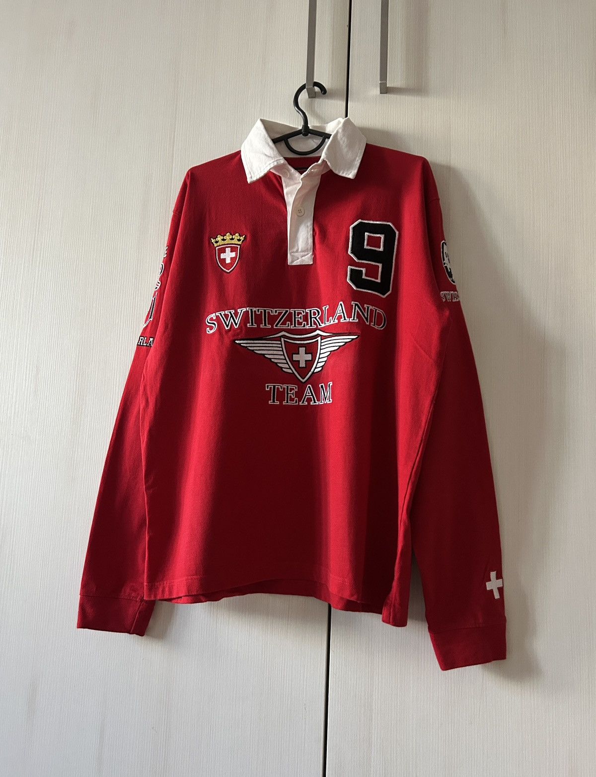 K-Swiss Vintage Switzerland Team Swiss Bull big logo rugby jersey Size US M / EU 48-50 / 2 - 1 Thumbnail