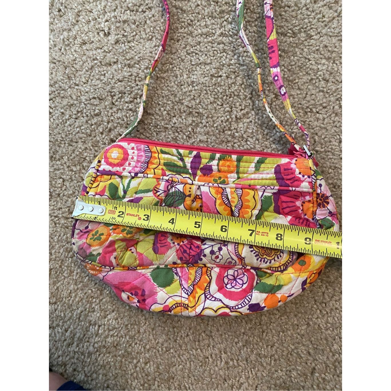 Bradley Mountain Vera Bradley Frannie Crossbody Clementine, Pink White Green, Size ONE SIZE - 4 Thumbnail