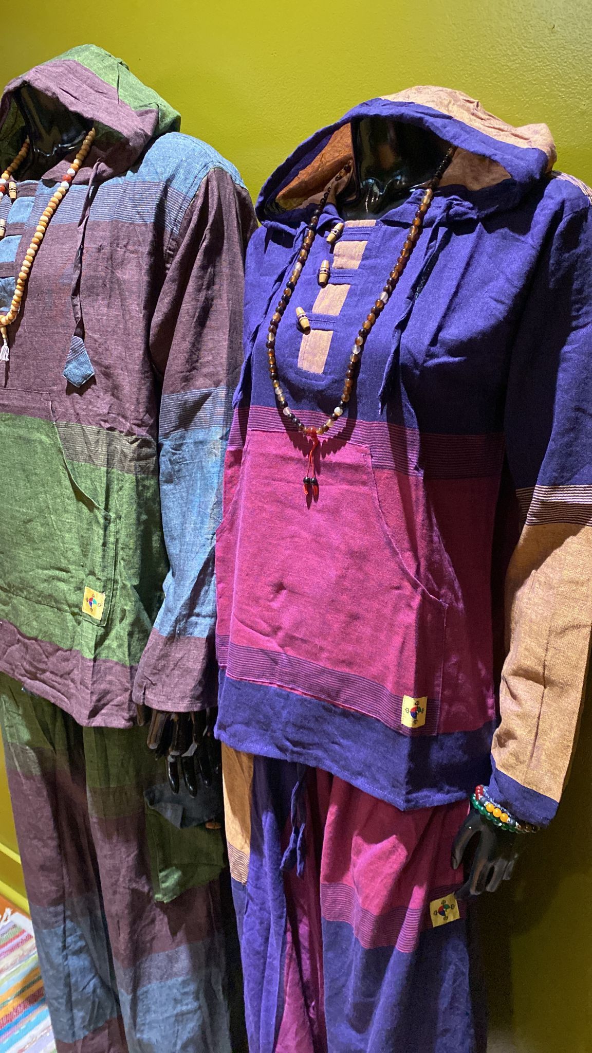 Other Cotton Baja Hoodie With Pocket- Tri Color - Violet - New - S Size US S / EU 44-46 / 1 - 2 Thumbnail