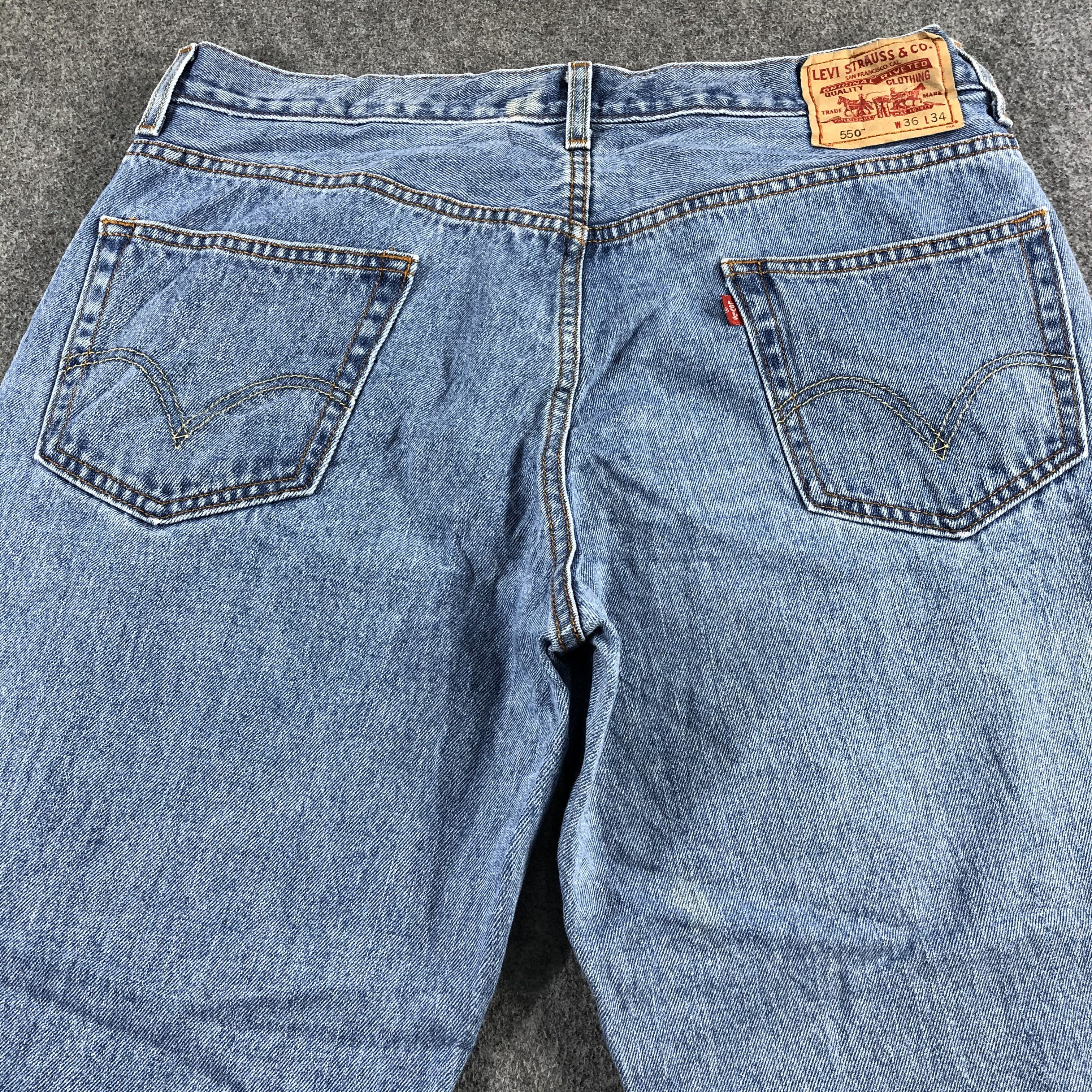 Levi's Vintage Blue Wash Levis 550 Jeans-J2414 Size US 36 / EU 52 - 4 Thumbnail