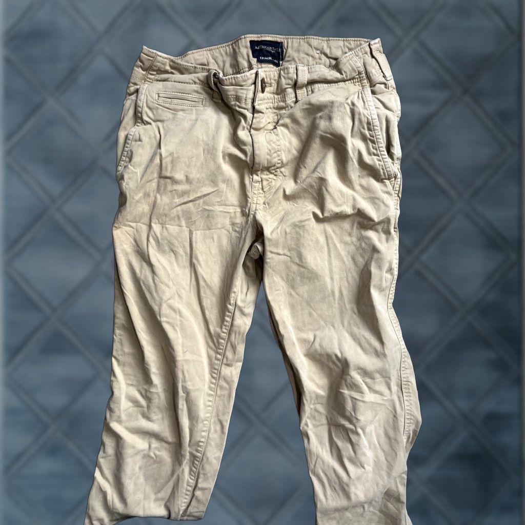 Vintage American Eagle Pants Men's 30x34 Straight Brown Cotton Blend Size US 30 / EU 46 - 1 Thumbnail
