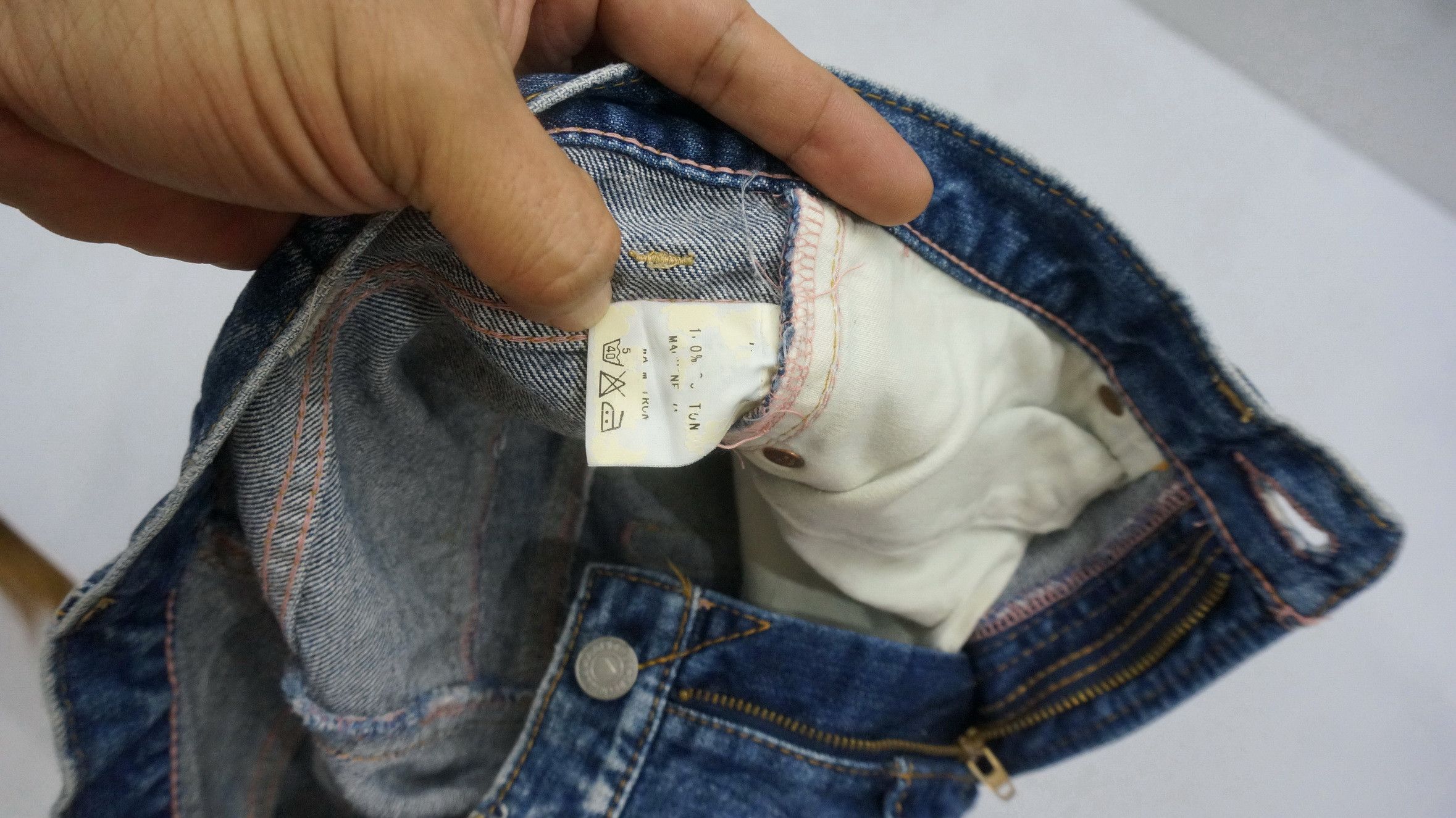 Japanese Brand ANTGAUGE Patchwork Lowrise Blue Jeans Size US 28 / EU 44 - 12 Thumbnail