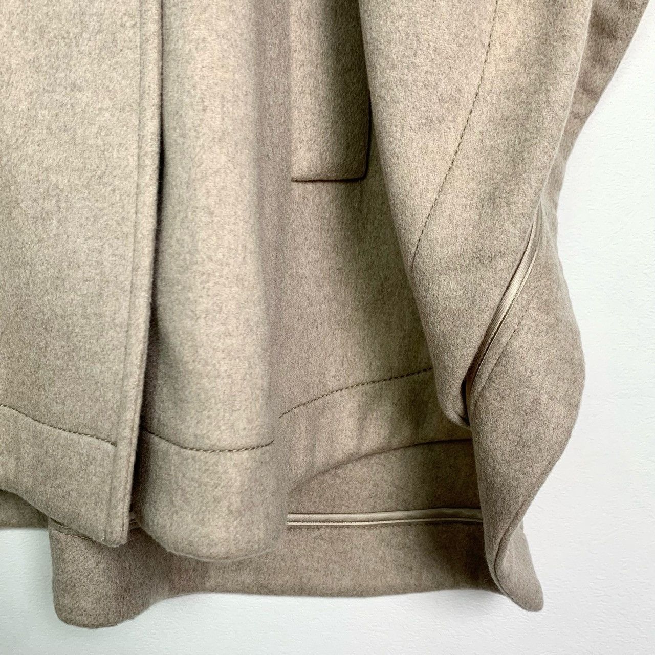 Max Mara MaxMara Cape Coat – Brown Stand-Collar Batwing Sleeve Size ONE SIZE - 4 Thumbnail